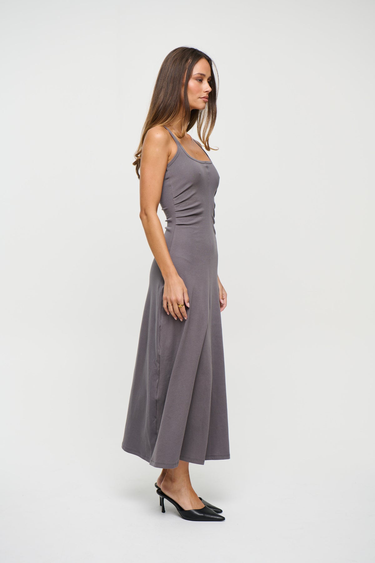 Alma Midi Dress Slate