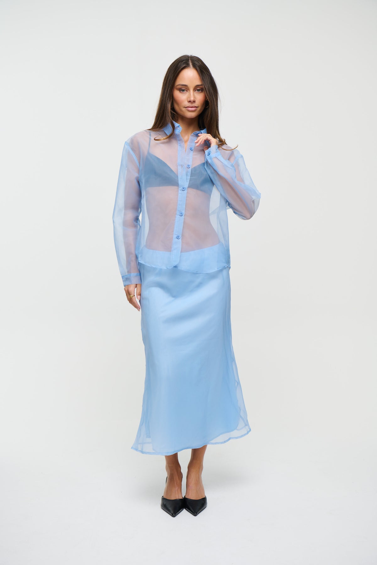Toni Midi Skirt Sky