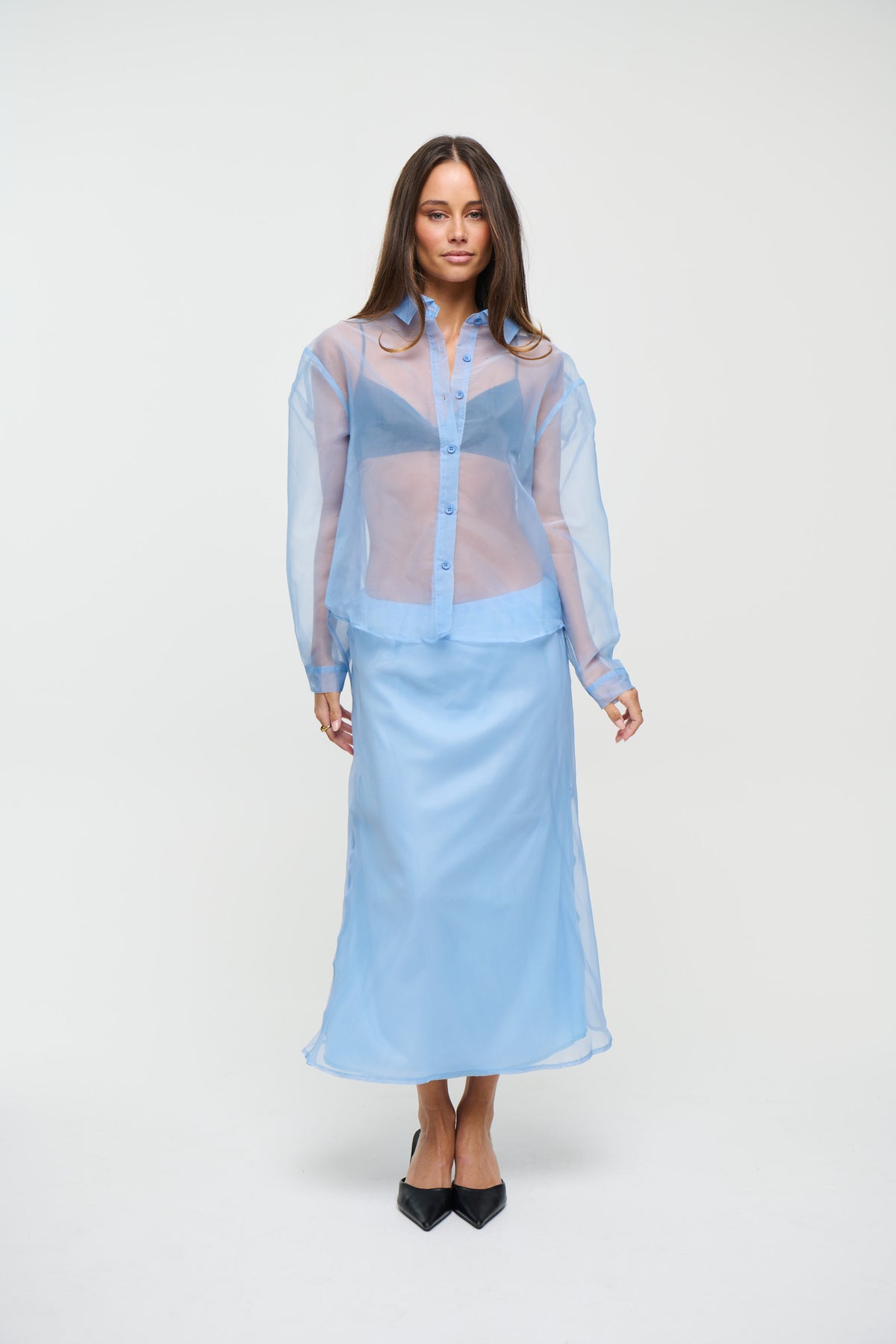 Toni Midi Skirt Sky