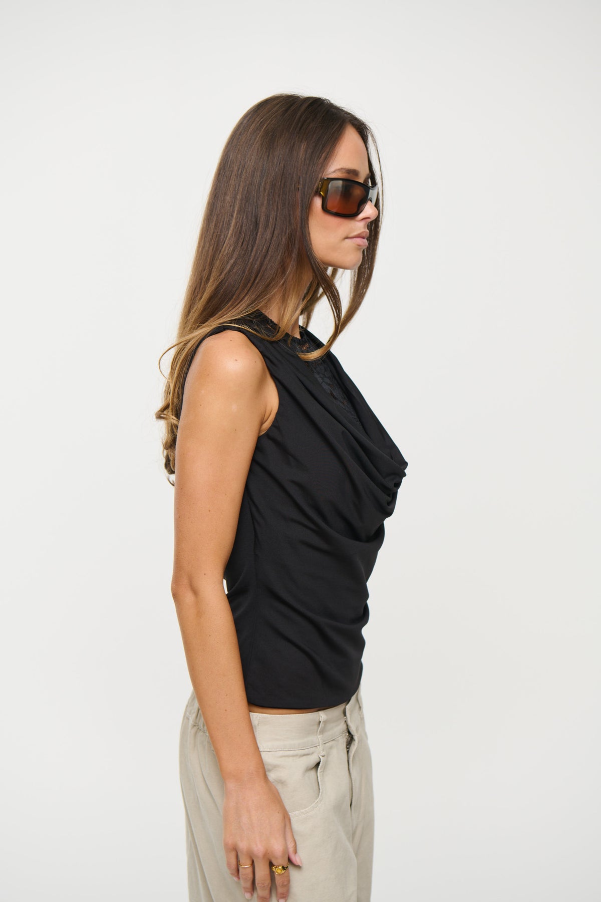 Avery Lace Top Black
