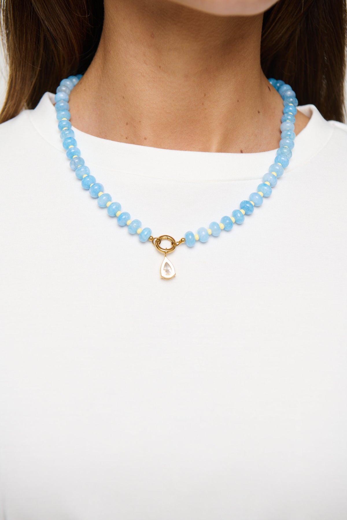 Narla Beaded Necklace Blue