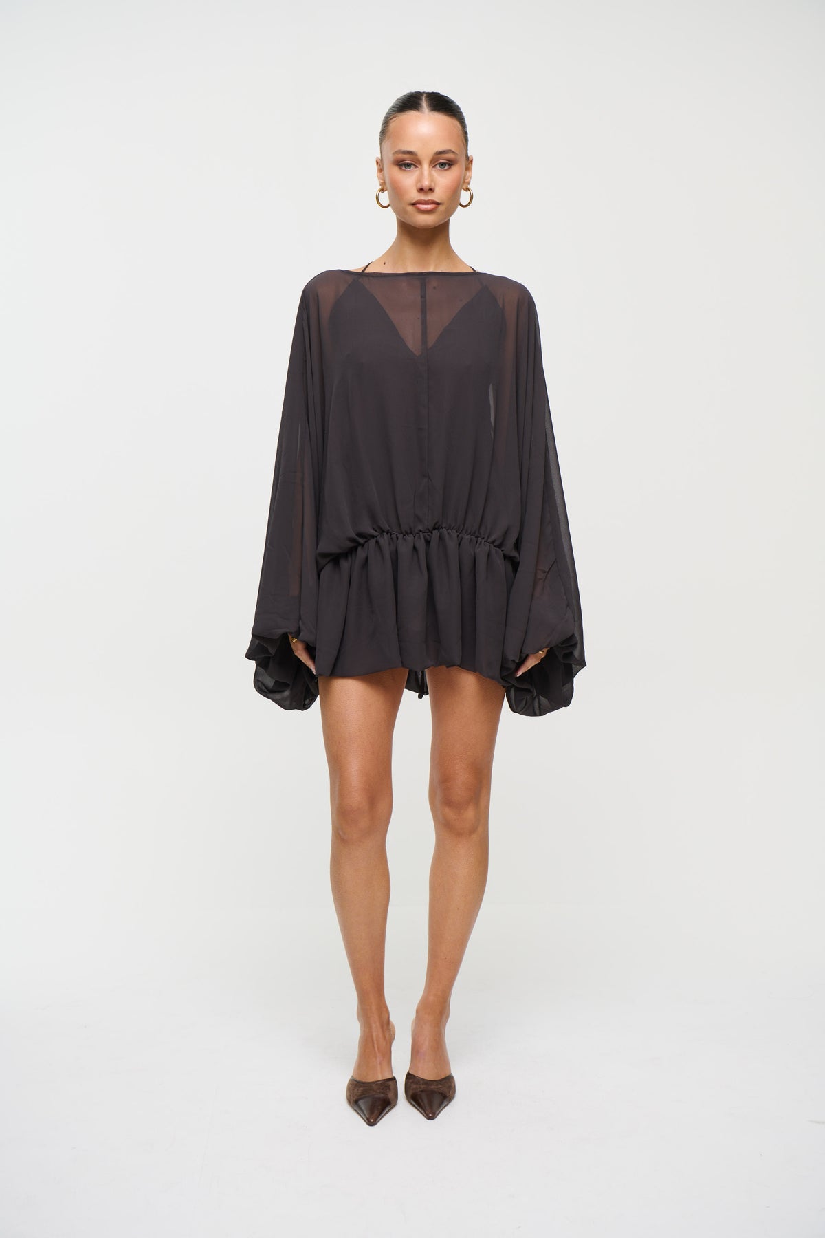 Evariel Mini Dress Truffle