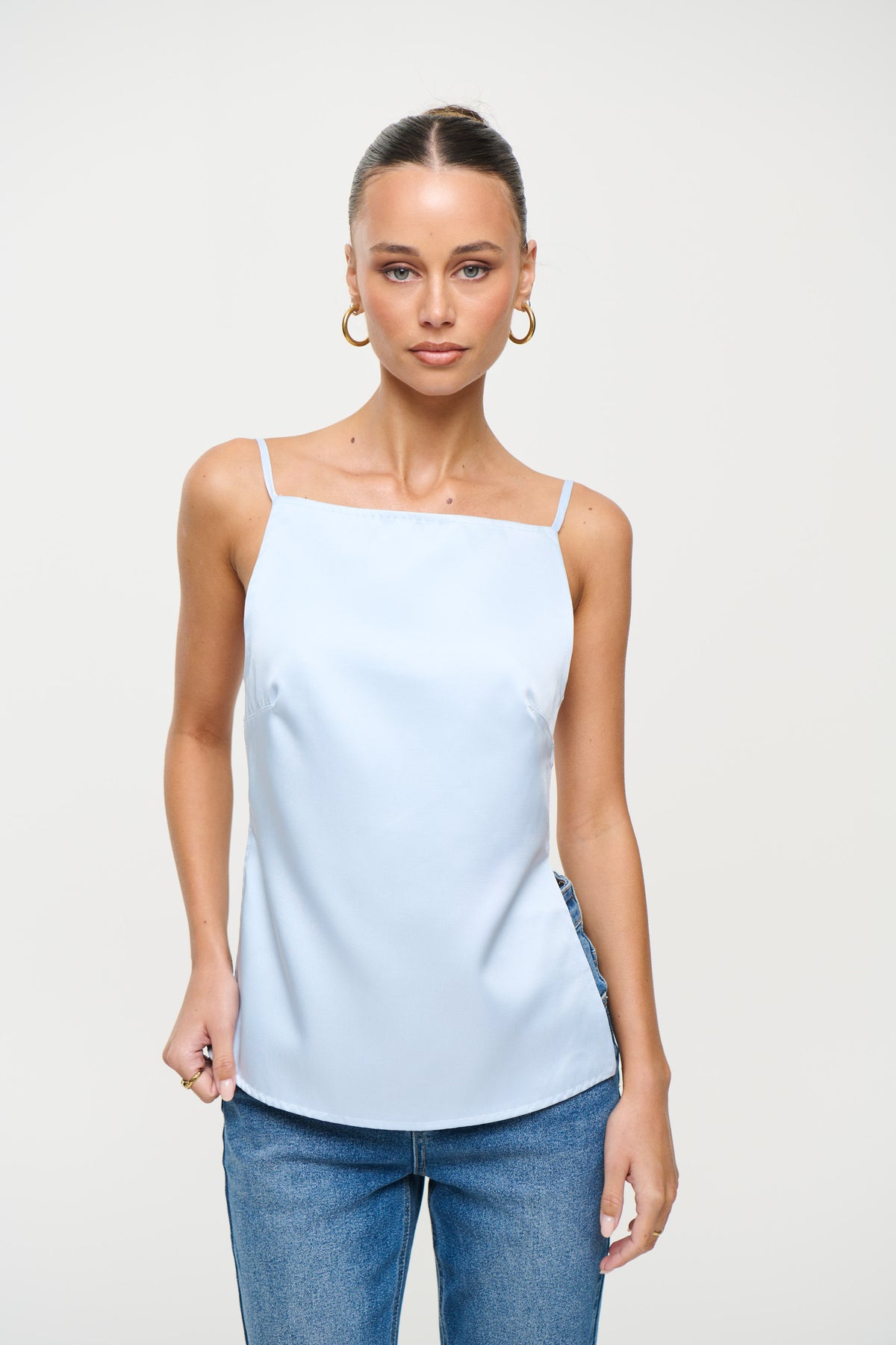 Camille Backless Top Sky Blue
