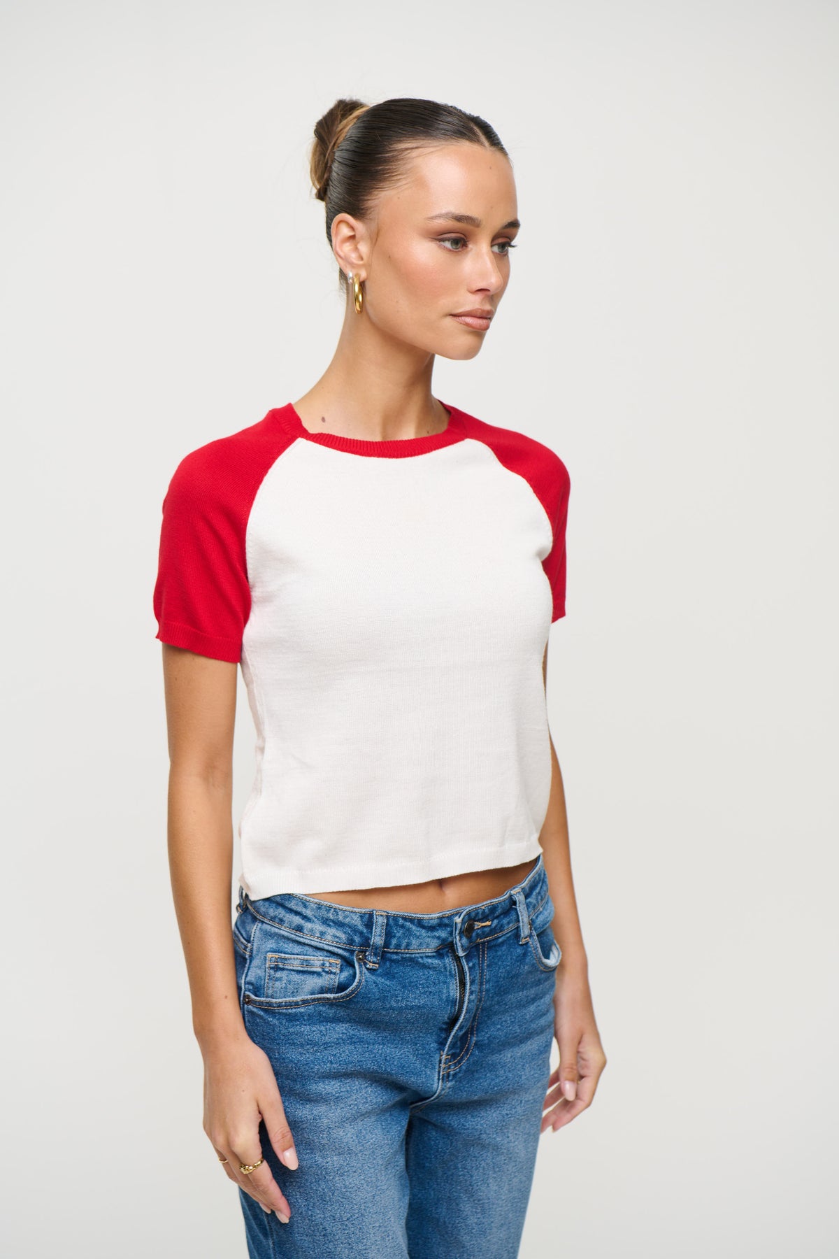 Tommy Knit Top Red