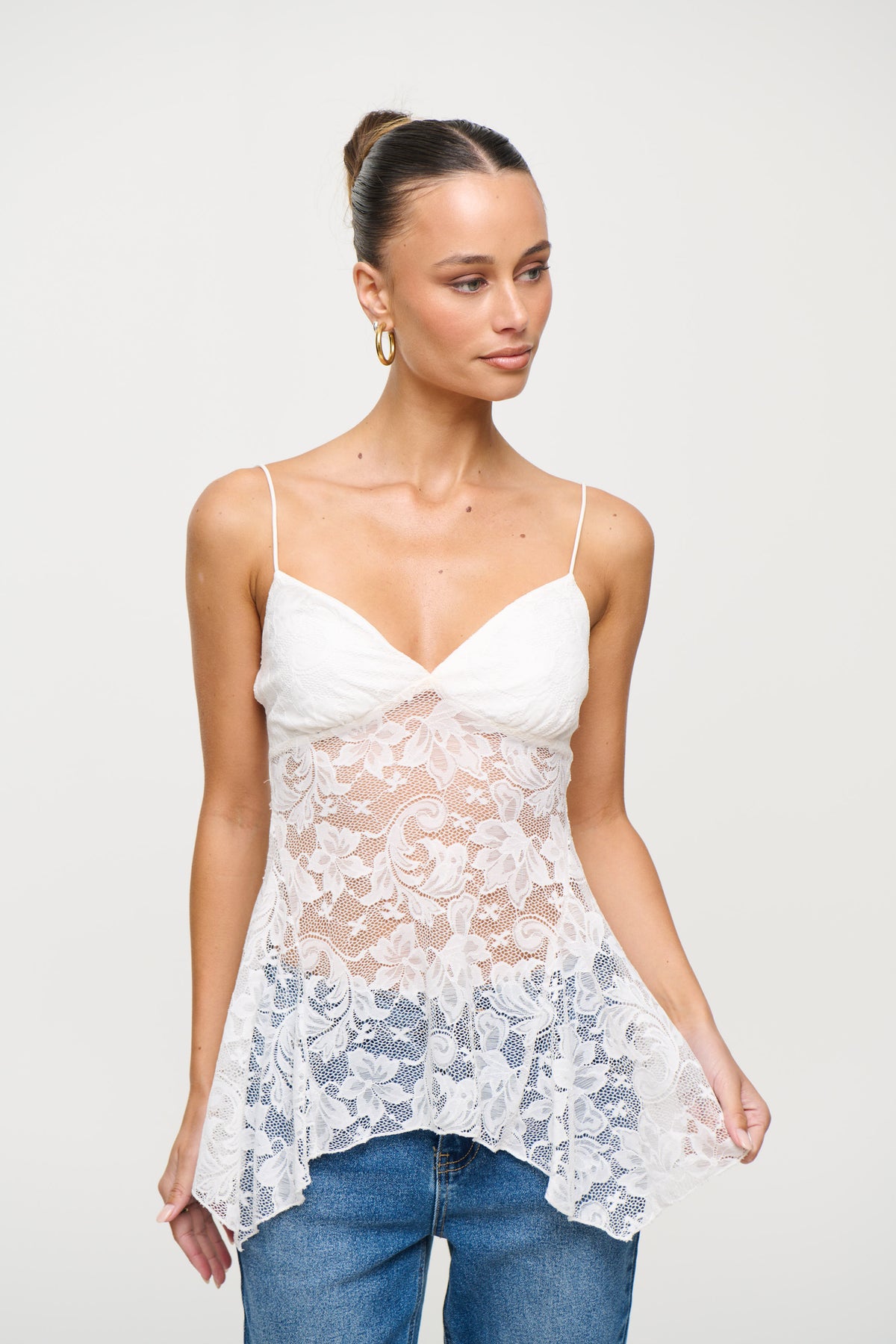 Taliah Lace Top White