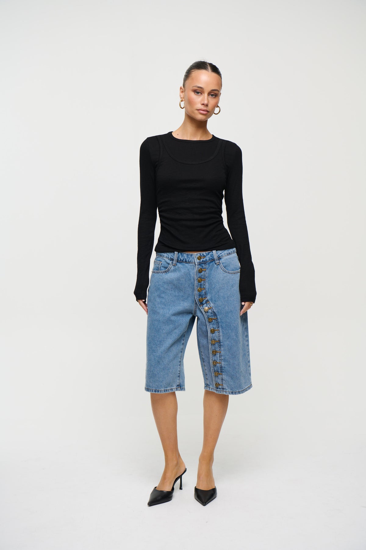 Cristina Layered Long Sleeve Black