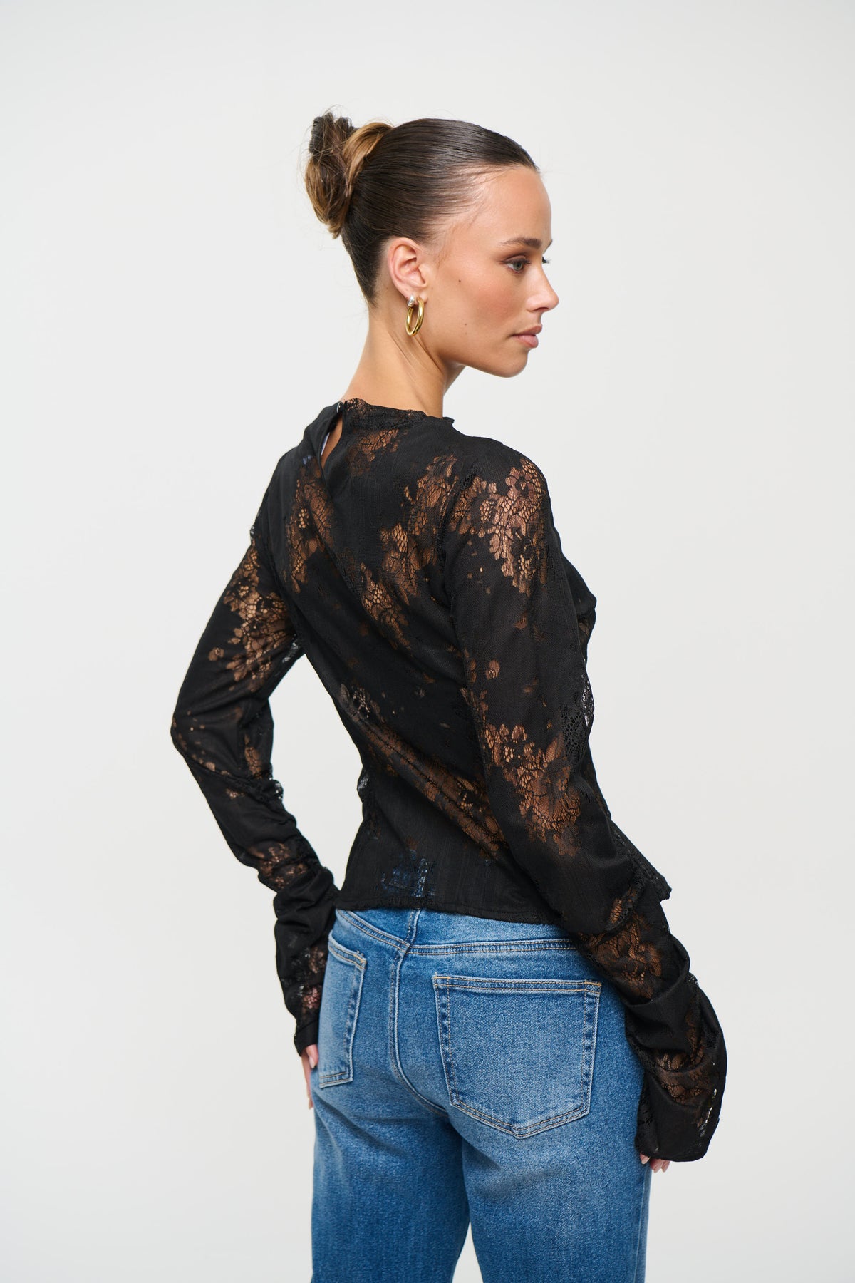 Aisha Lace Top Black