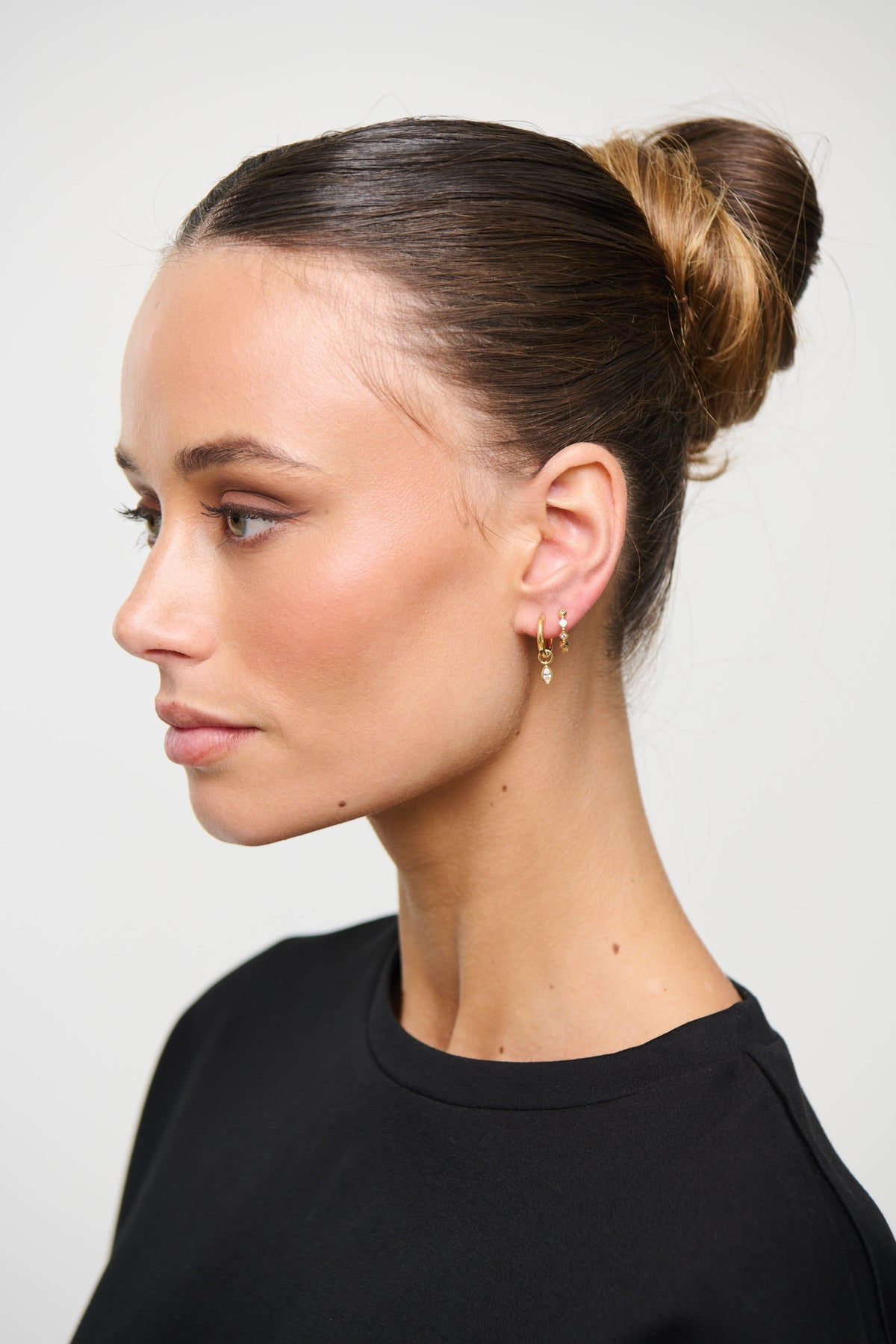 Charlotte Stacker Earring Set Gold Plated
