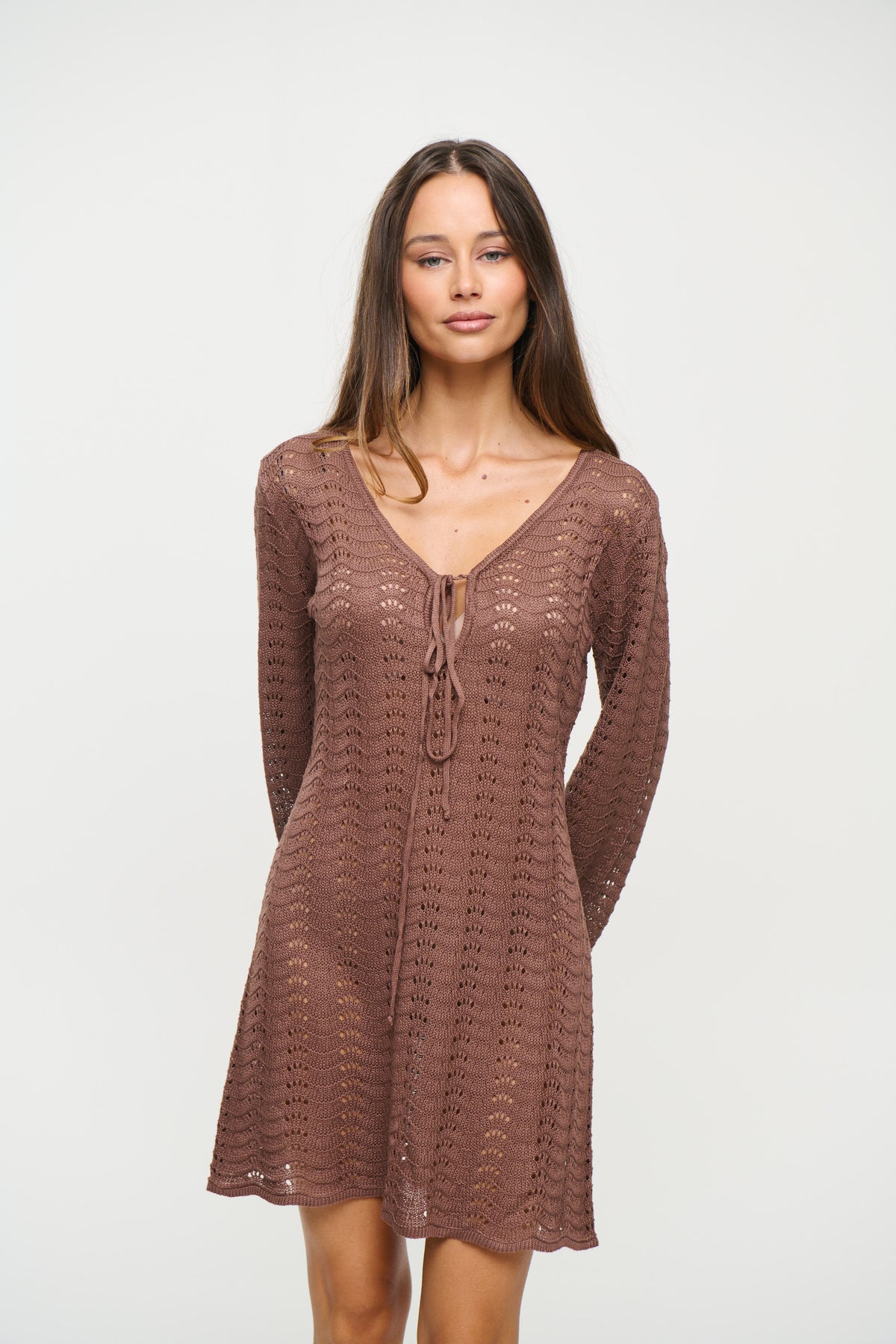 Aria Mini Dress Chocolate