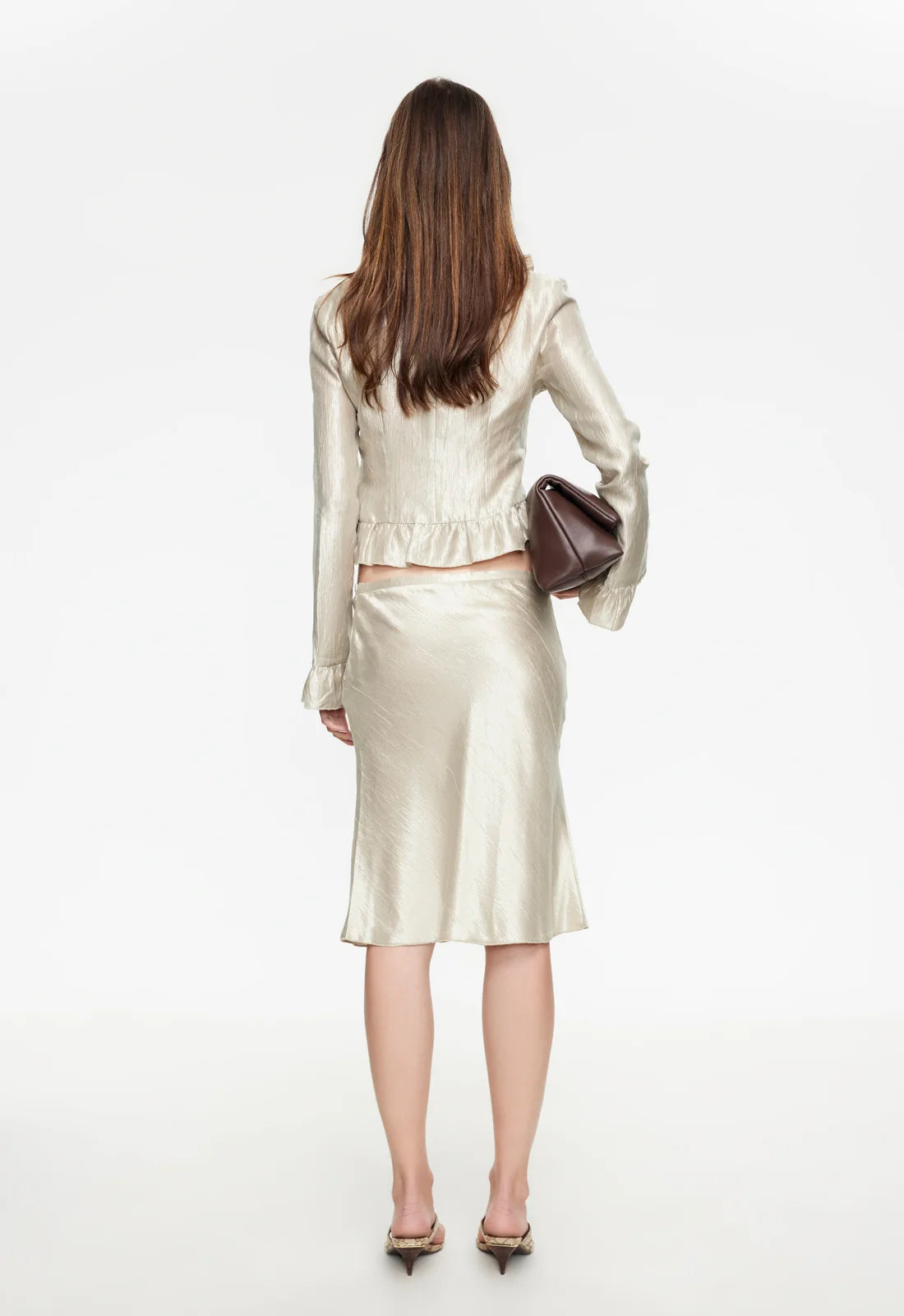Shoreline Midi Skirt Gold
