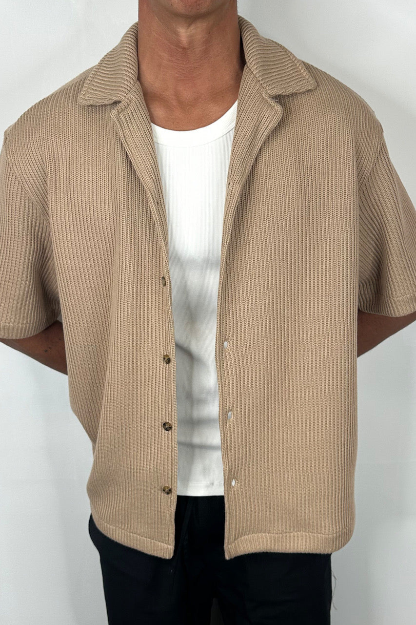 Chad Knitted Shirt Mocha