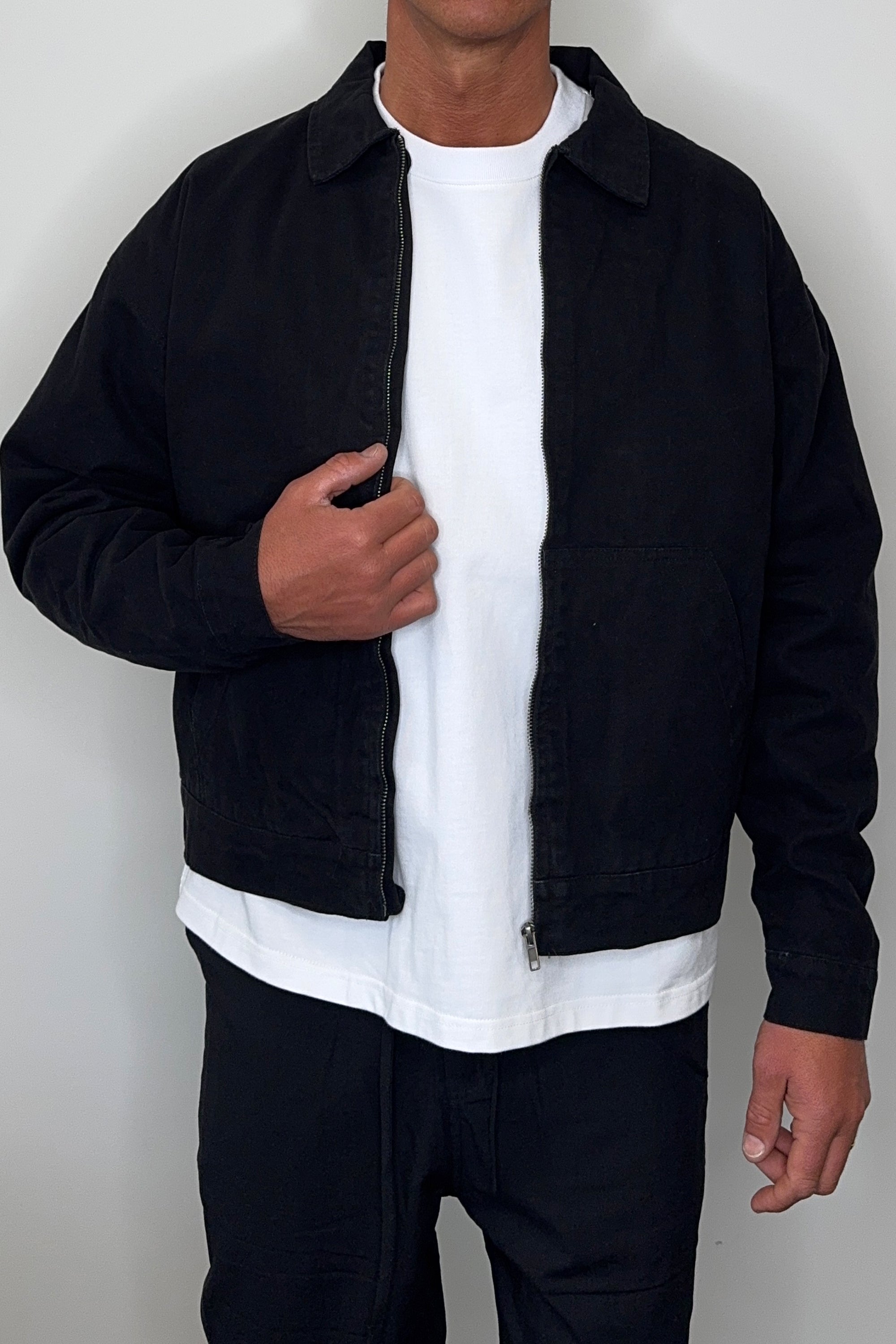 Collar Lined Jacket Black