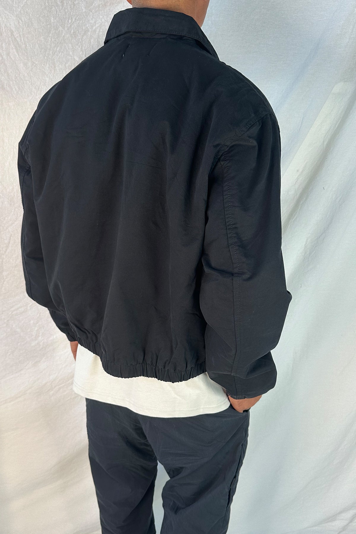 Charlie Soft Cotton Bomber Black