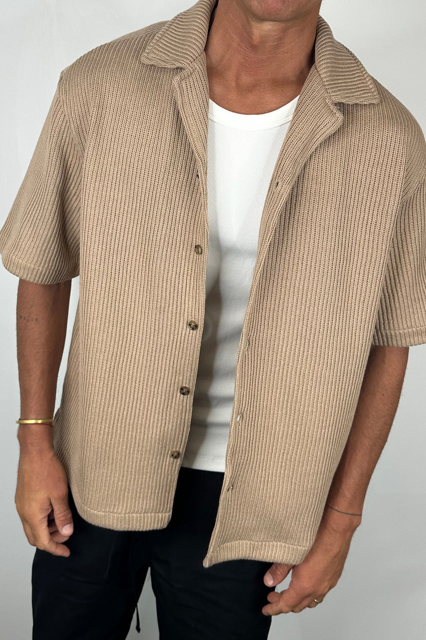 Chad Knitted Shirt Mocha