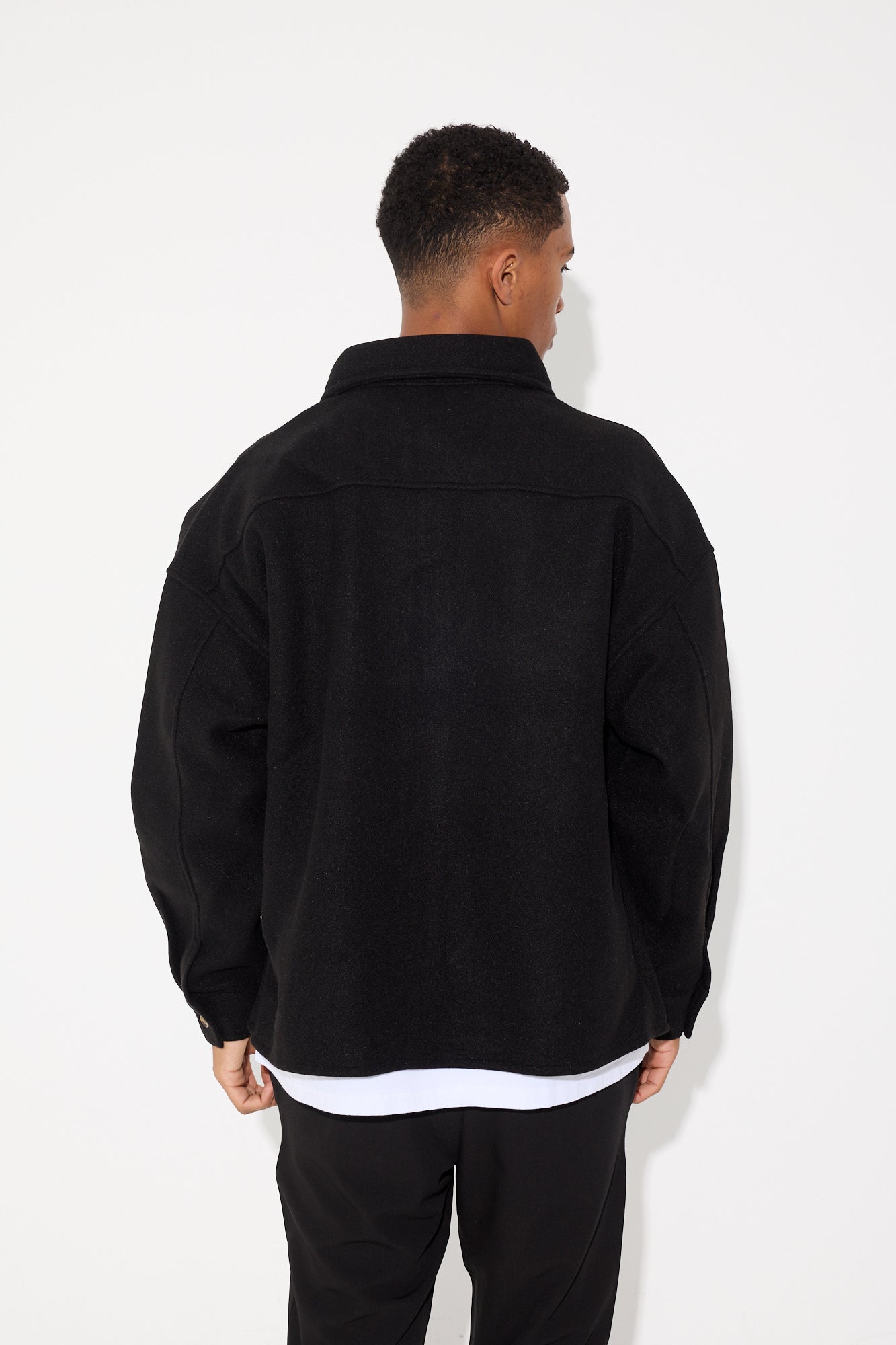 Heavyweight Box Overshirt Black