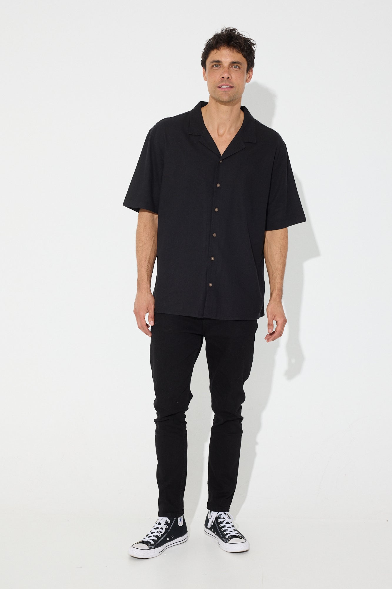 Petros Linen Shirt Black
