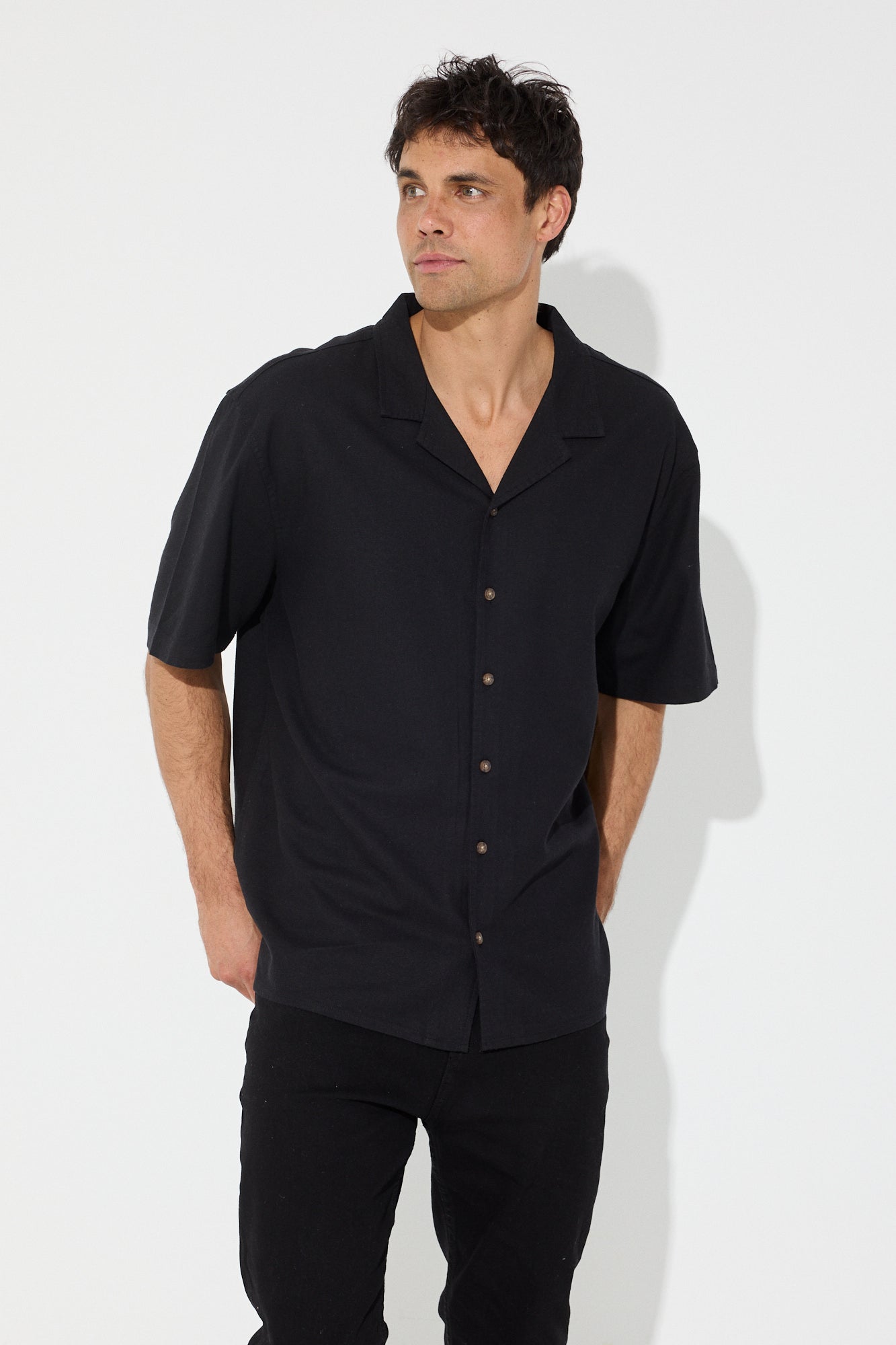 Petros Linen Shirt Black