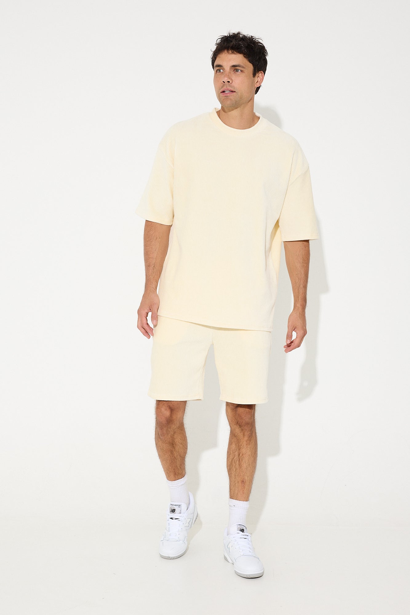 NTH Ribbed Cord Tee Ivory