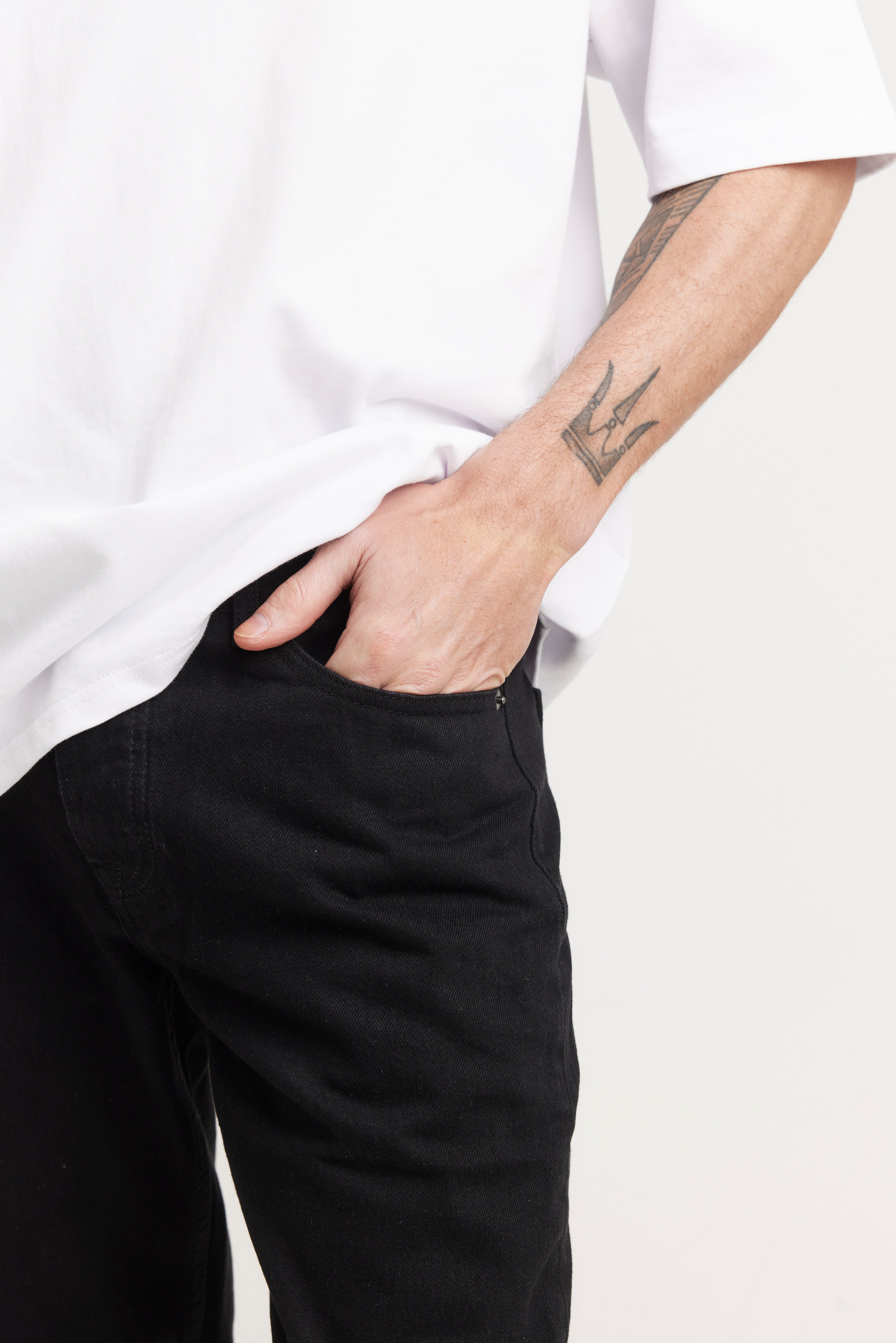 Steve Baggys Denim Solid Black