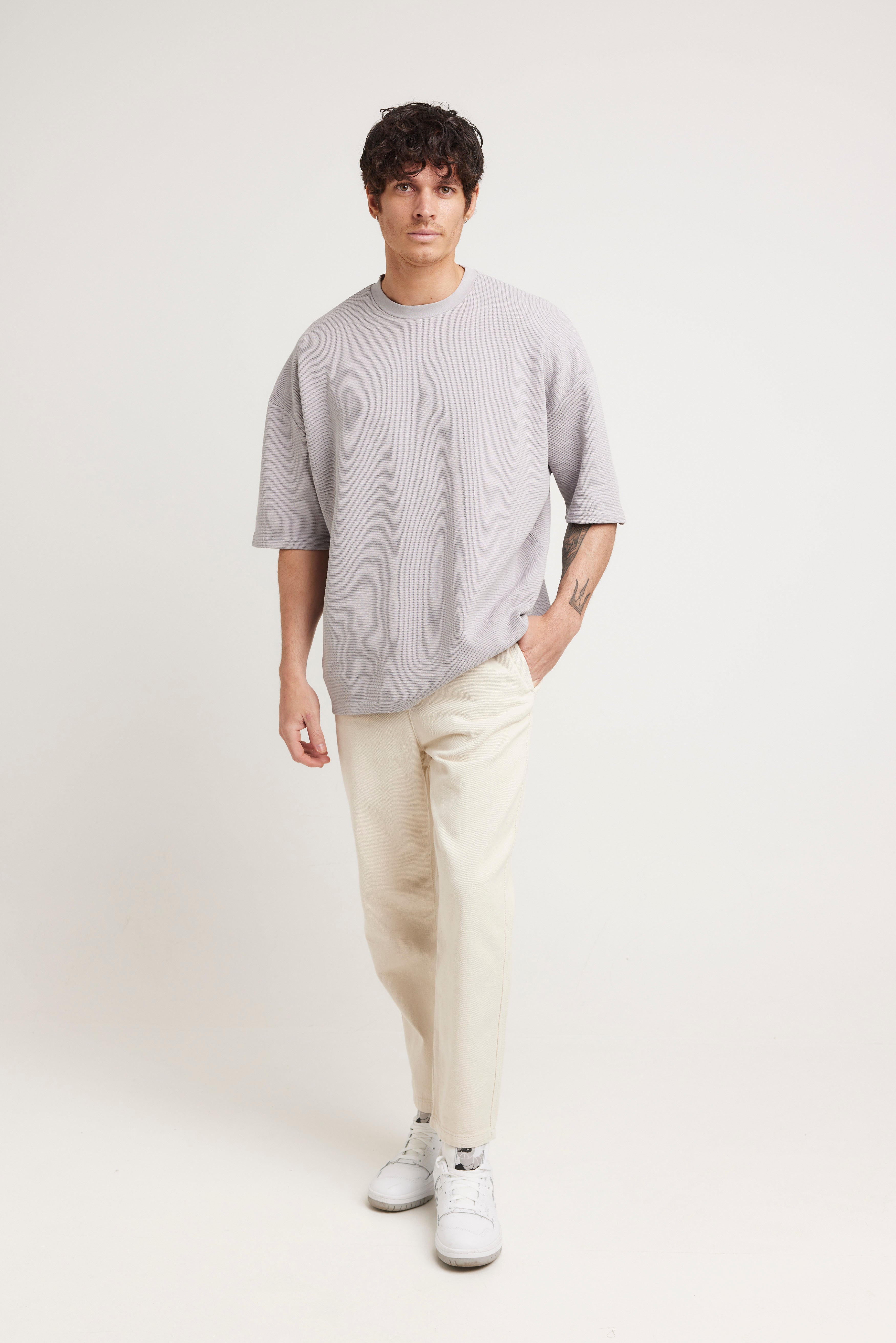 NTH Waffle Box Tee Grey