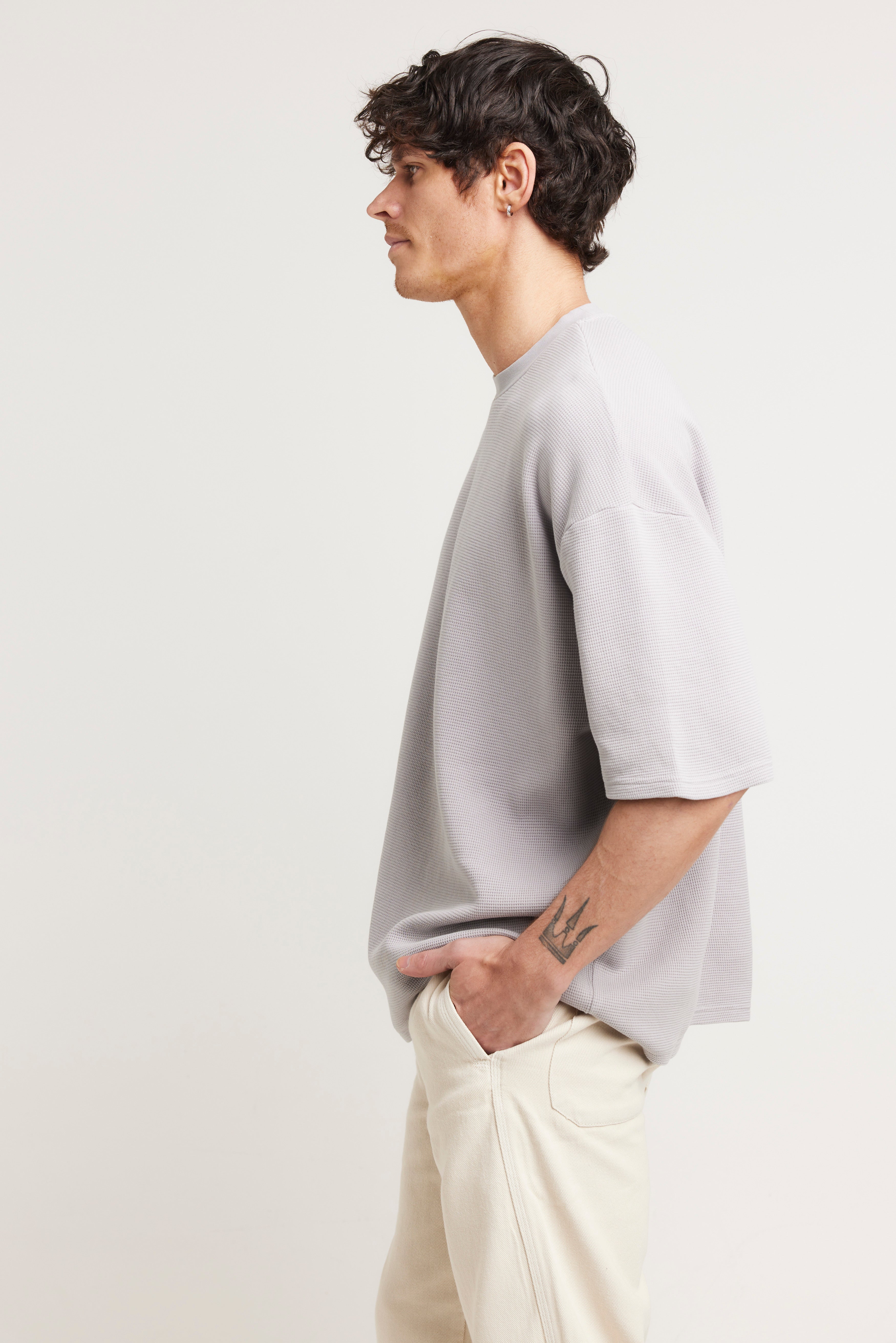 NTH Waffle Box Tee Grey
