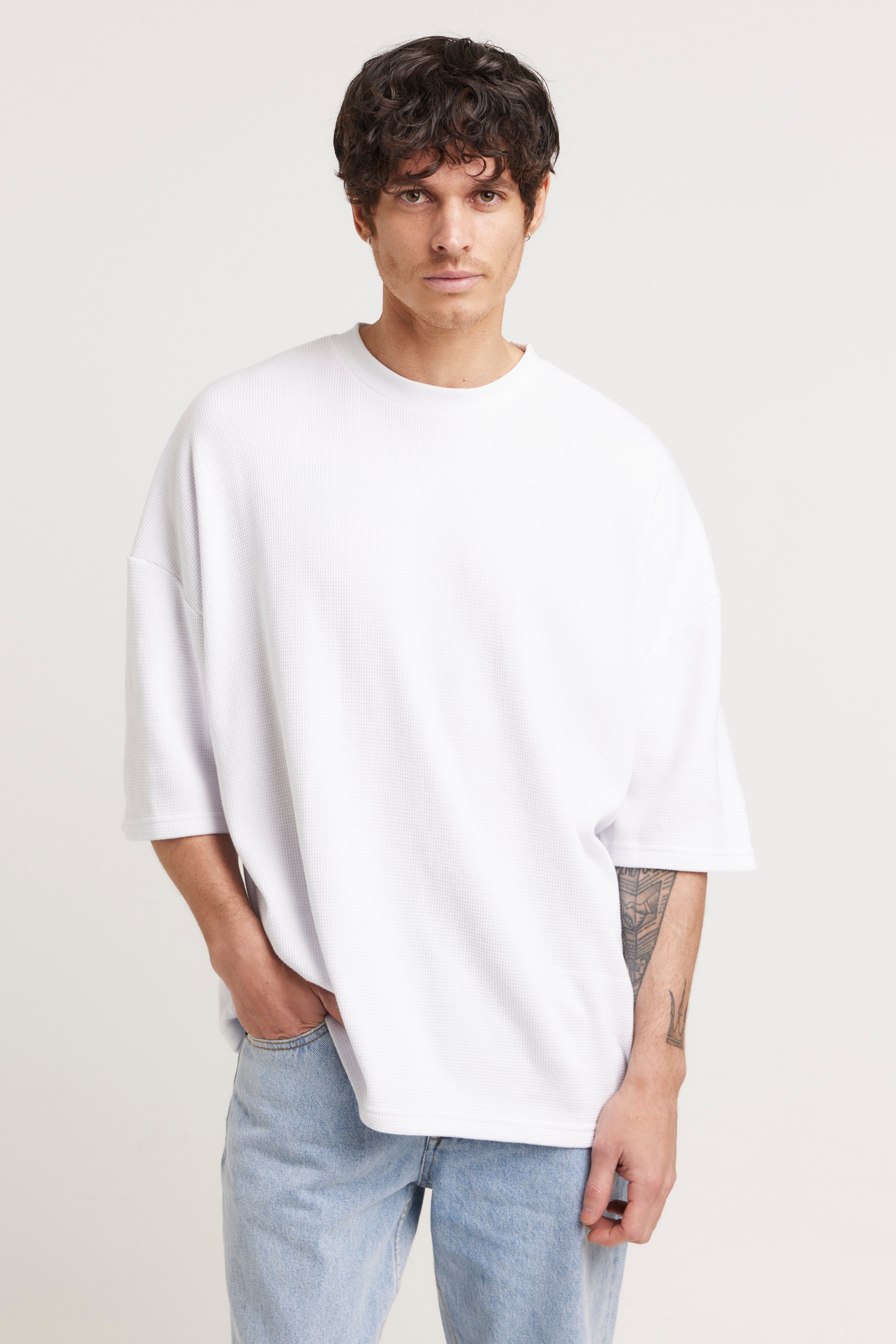 NTH Waffle Tee White