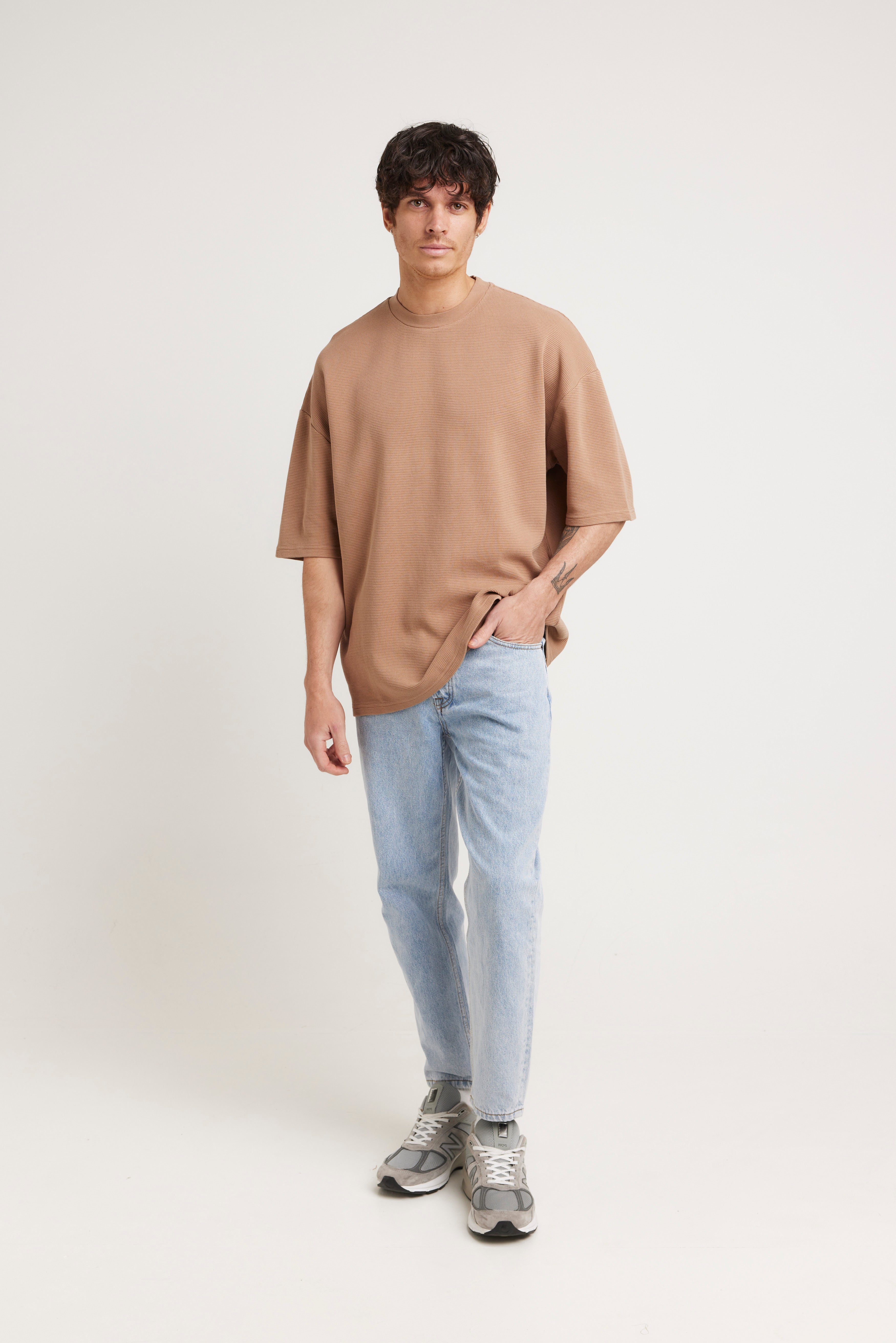 NTH Waffle Box Tee Tan