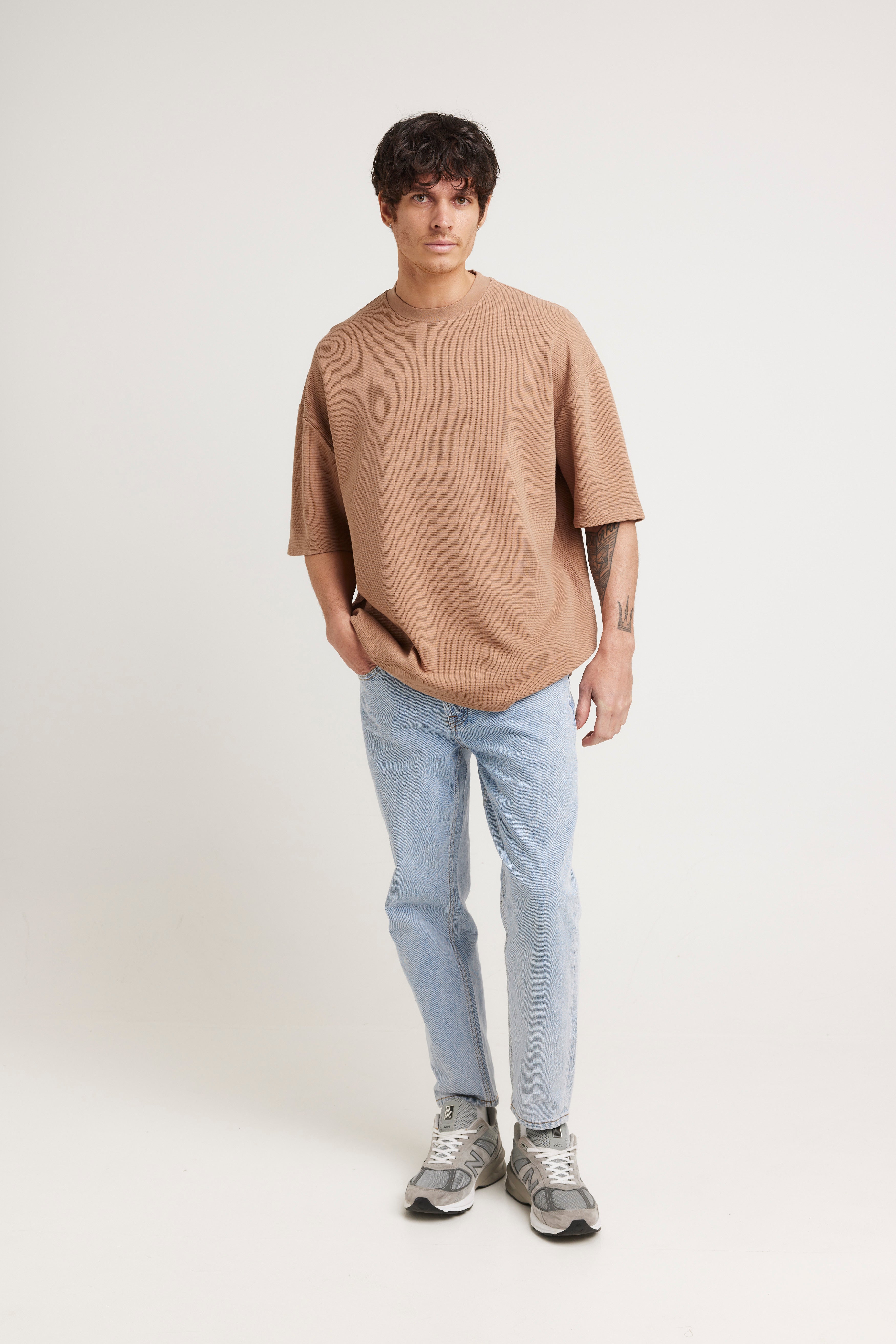 NTH Waffle Box Tee Tan