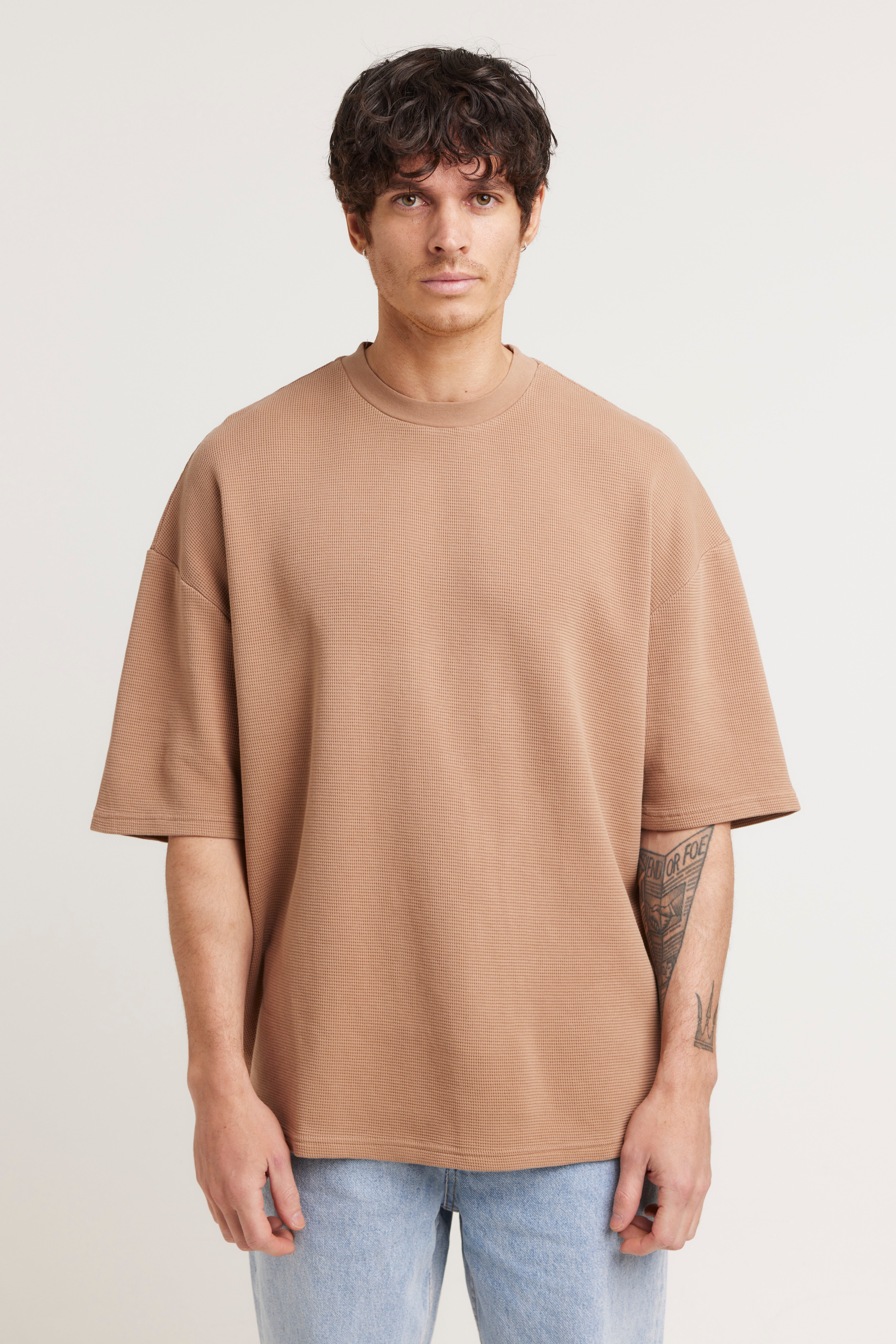 NTH Waffle Box Tee Tan