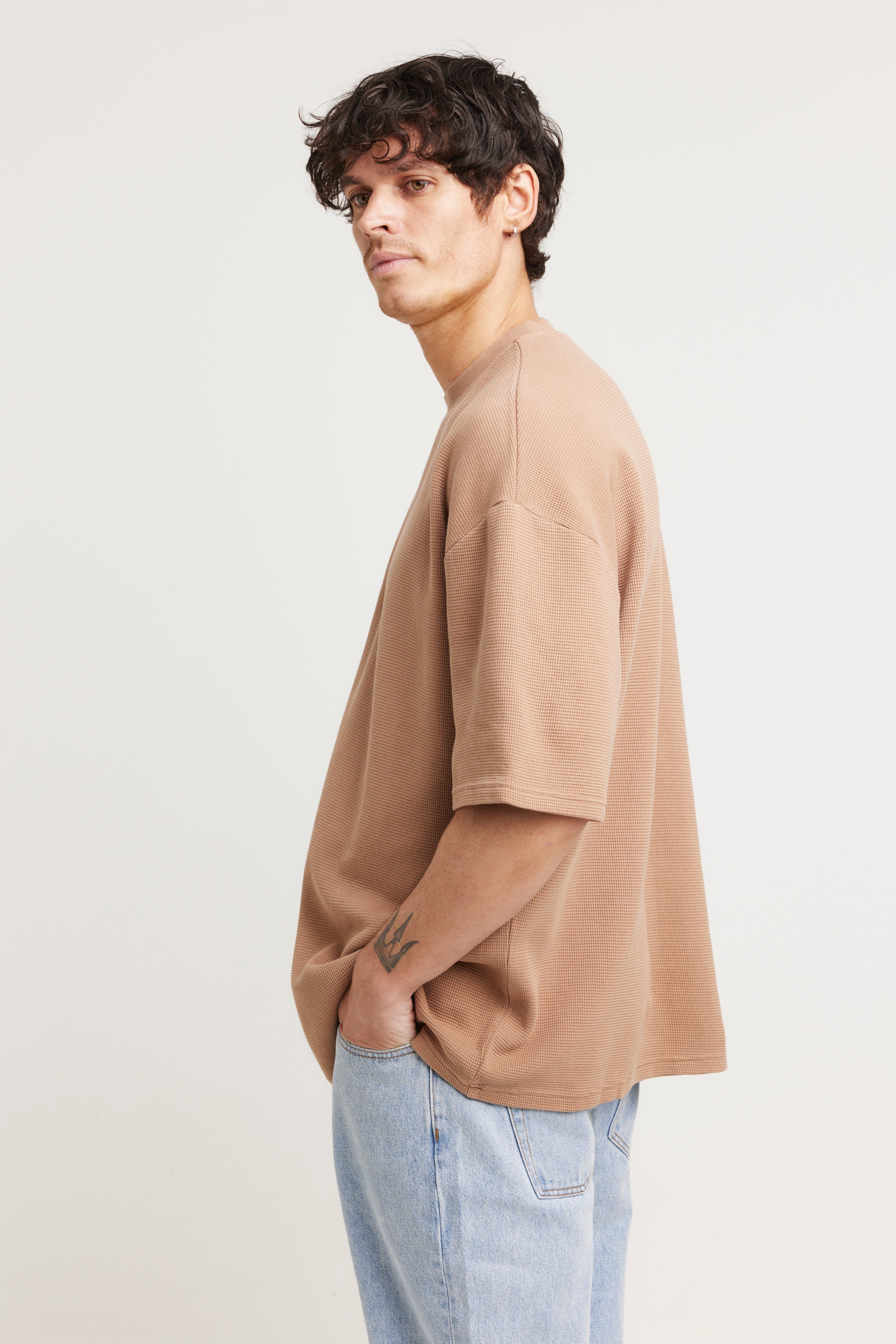 NTH Waffle Box Tee Tan