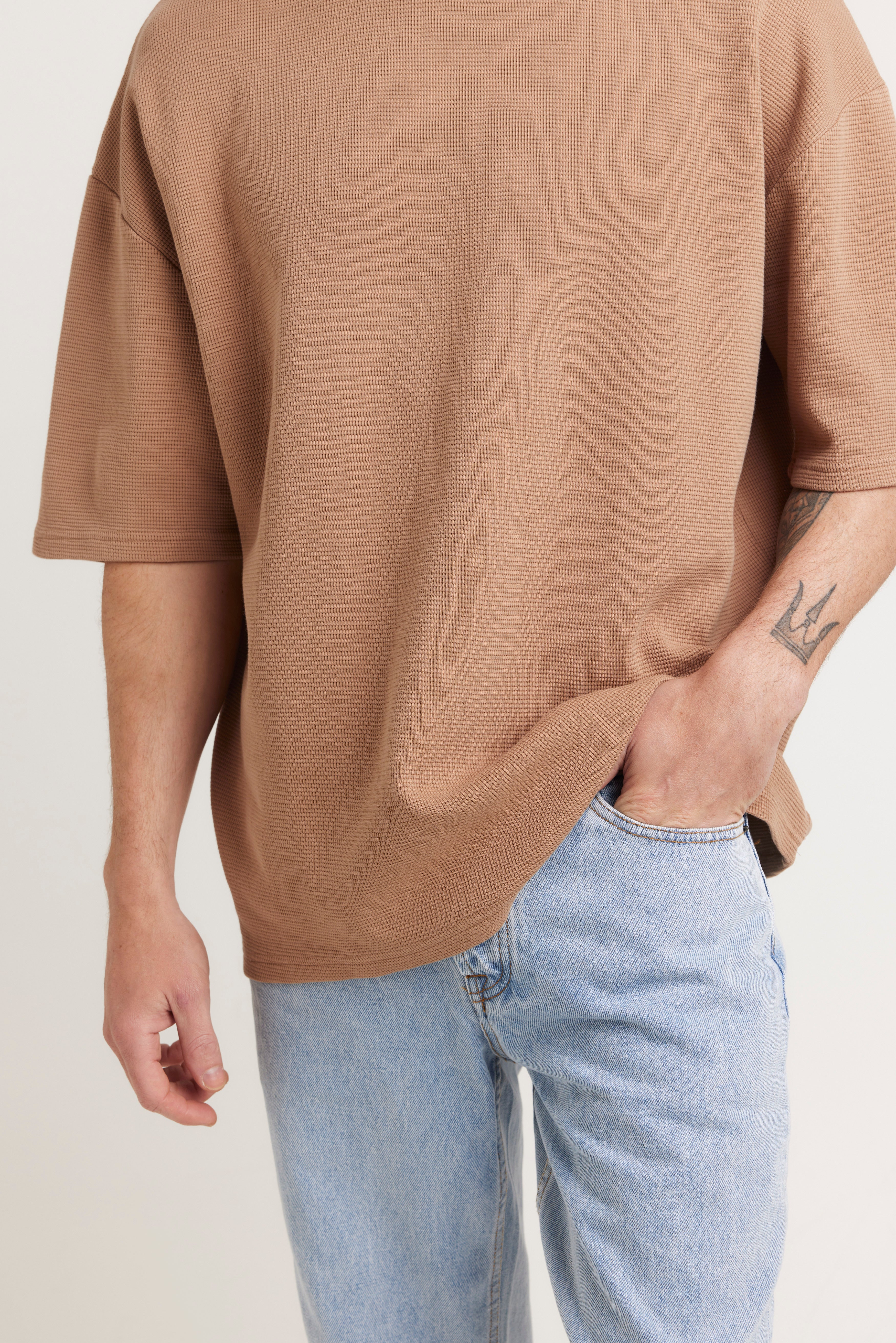 NTH Waffle Box Tee Tan