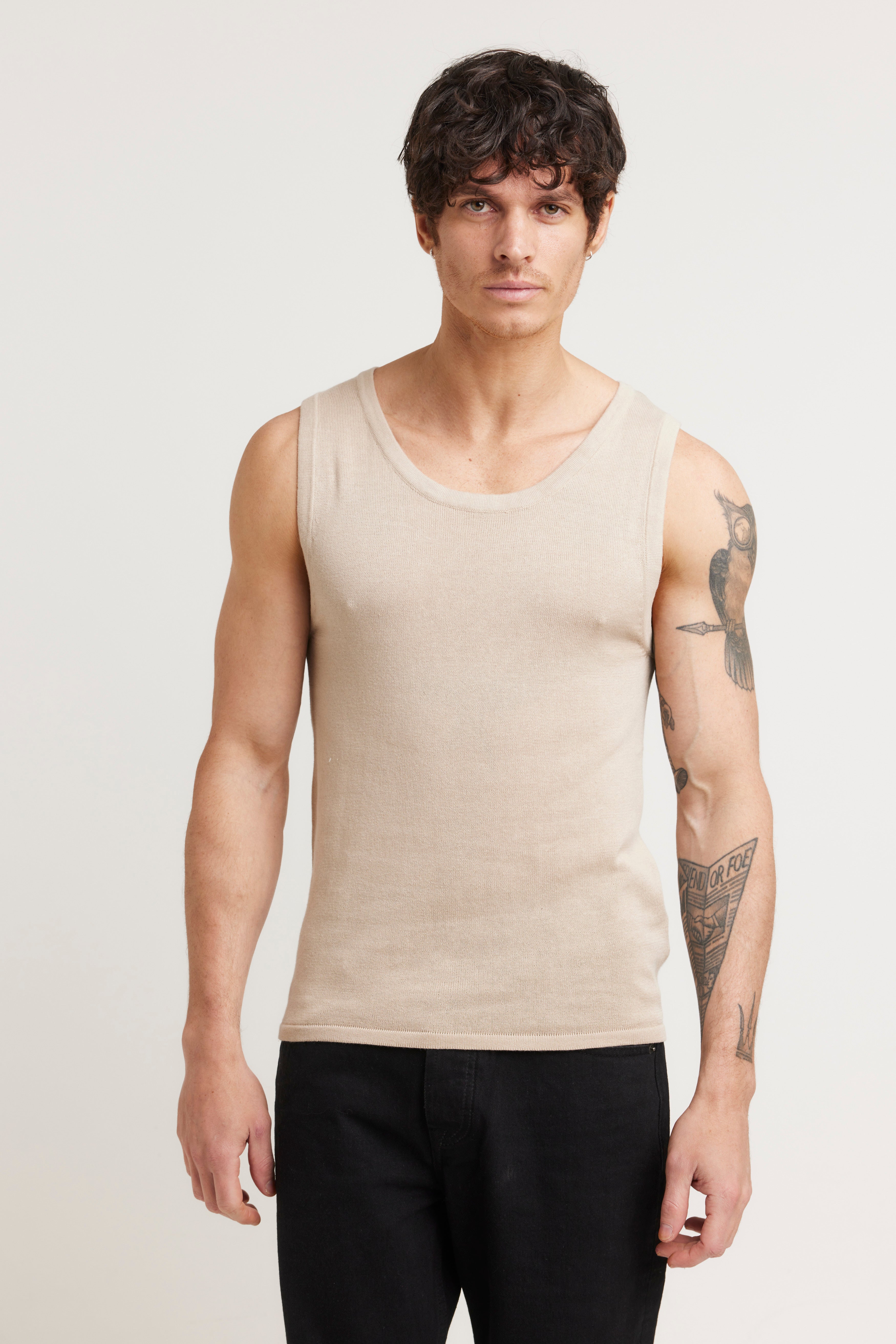 NTH Soft Knit Tank Oat - FINAL SALE