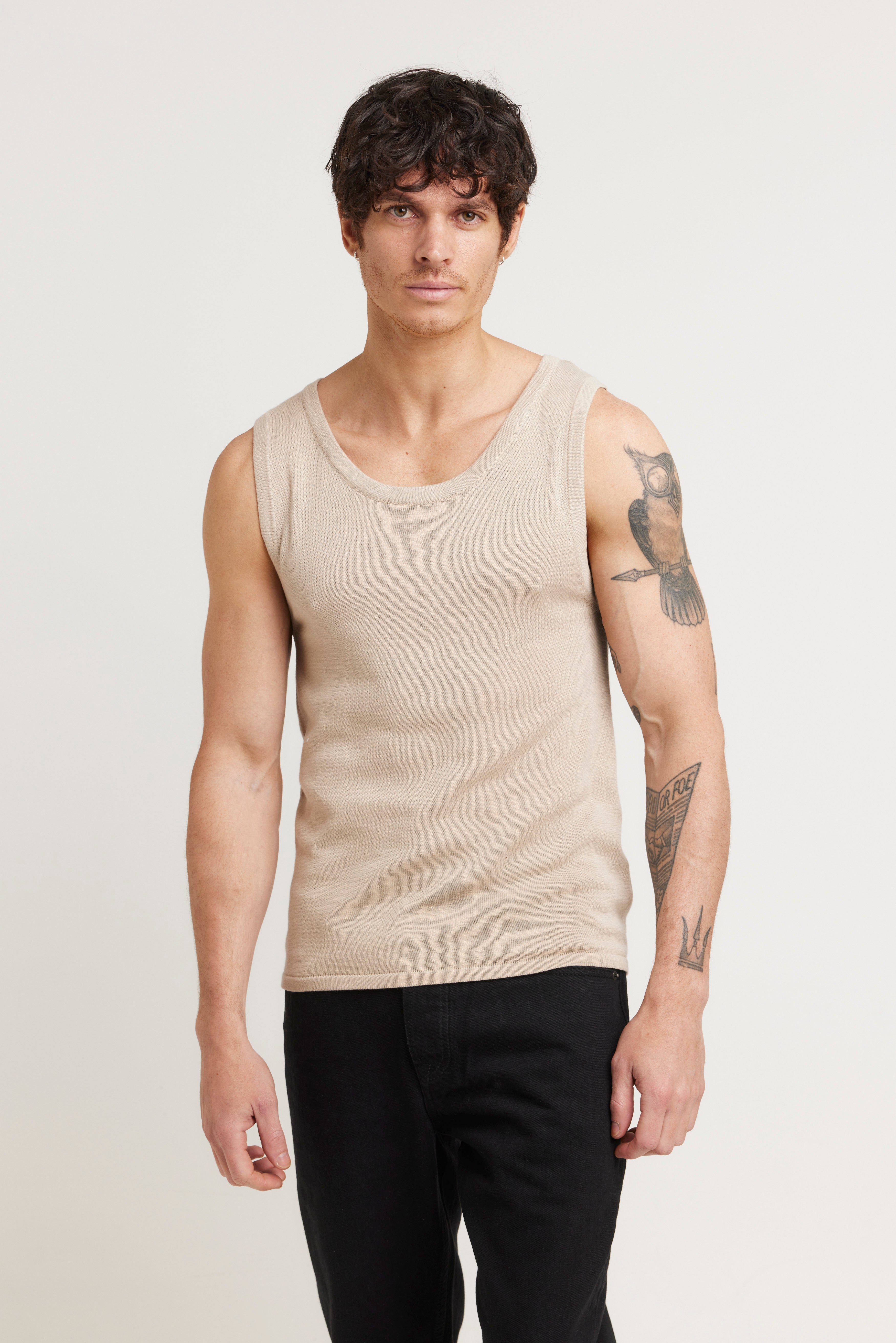 NTH Soft Knit Tank Oat - FINAL SALE