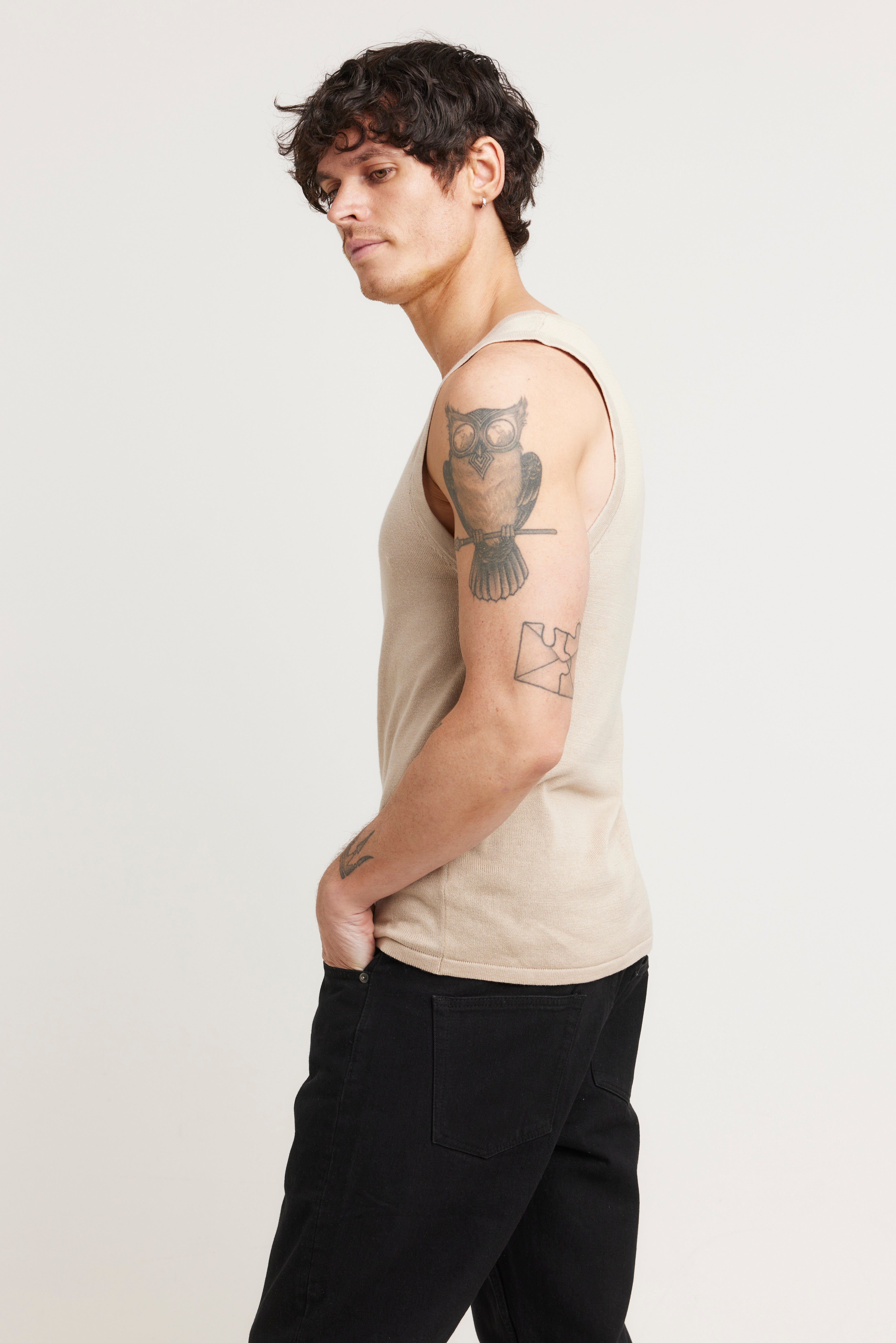 NTH Soft Knit Tank Oat - FINAL SALE