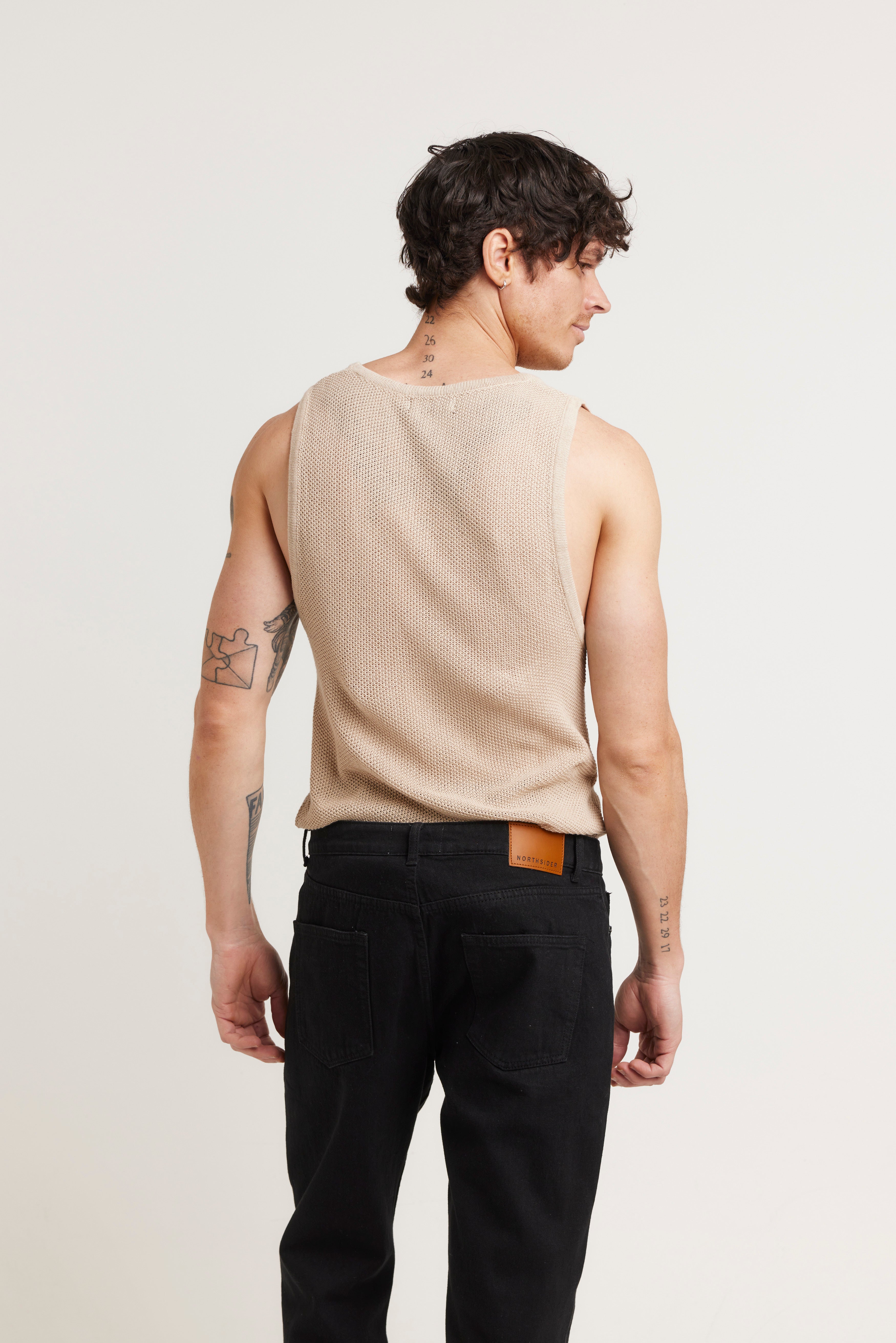 Dan Fine Knit Tank Oat - FINAL SALE