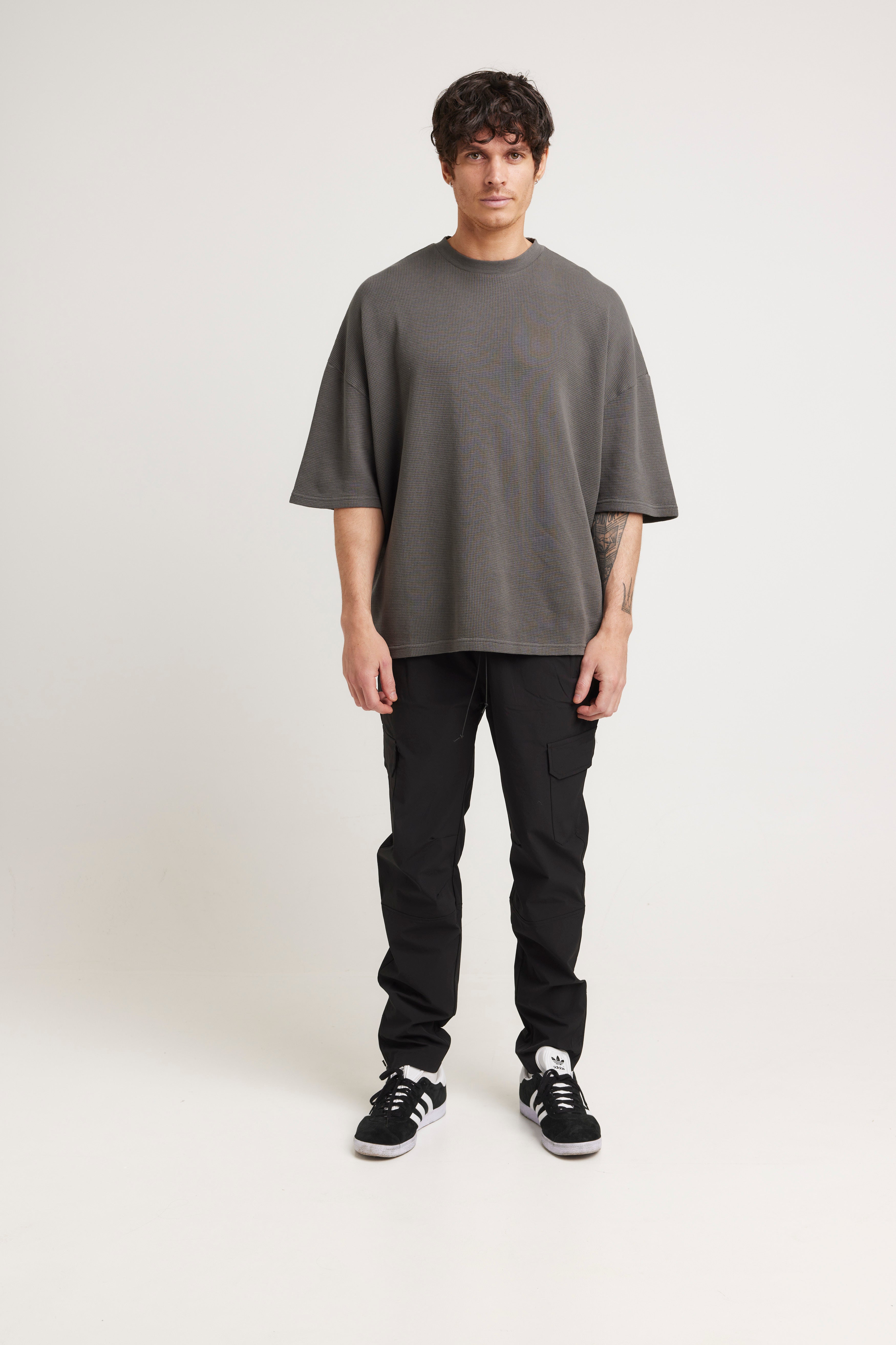 NTH Waffle Tee Charcoal