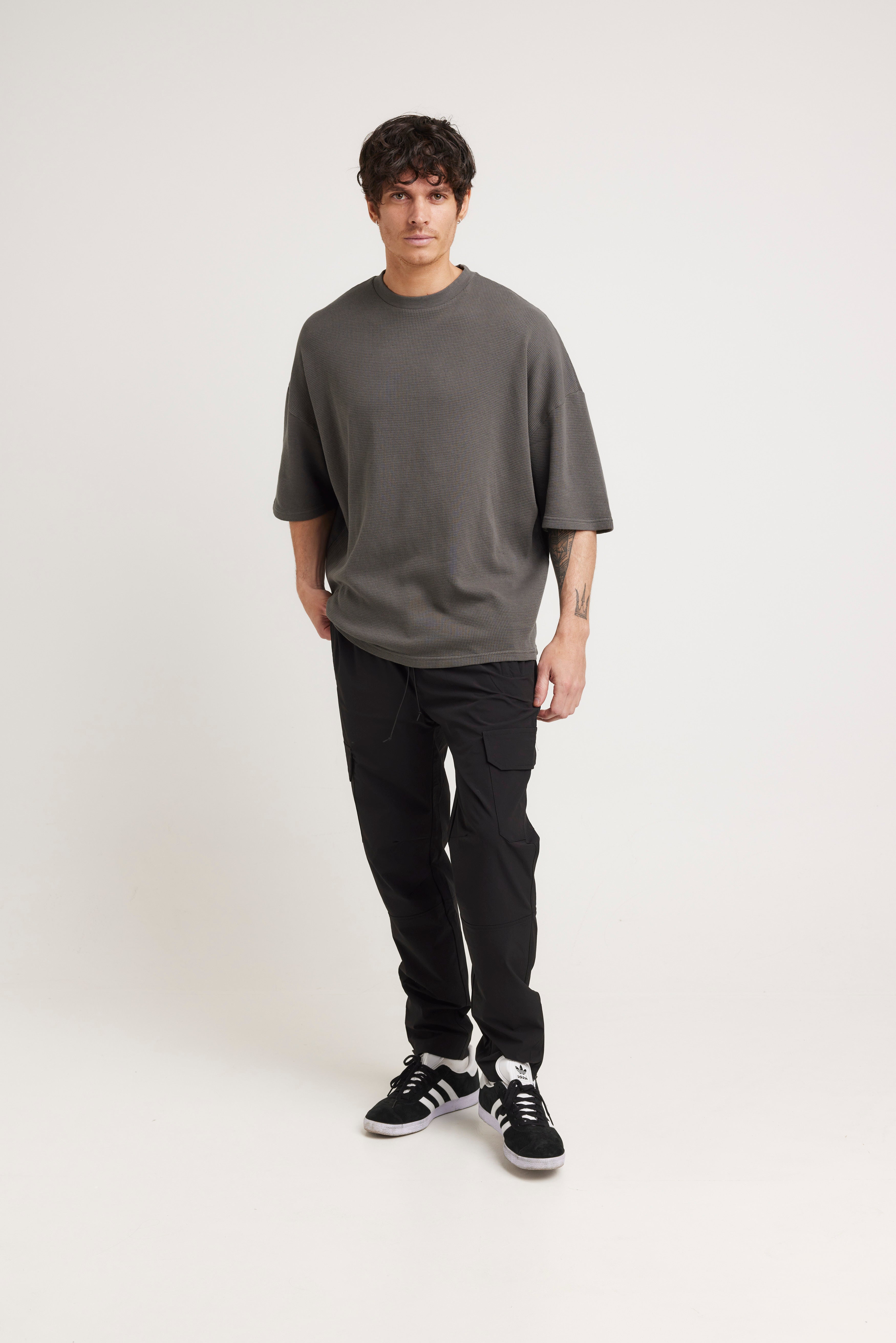 NTH Waffle Tee Charcoal