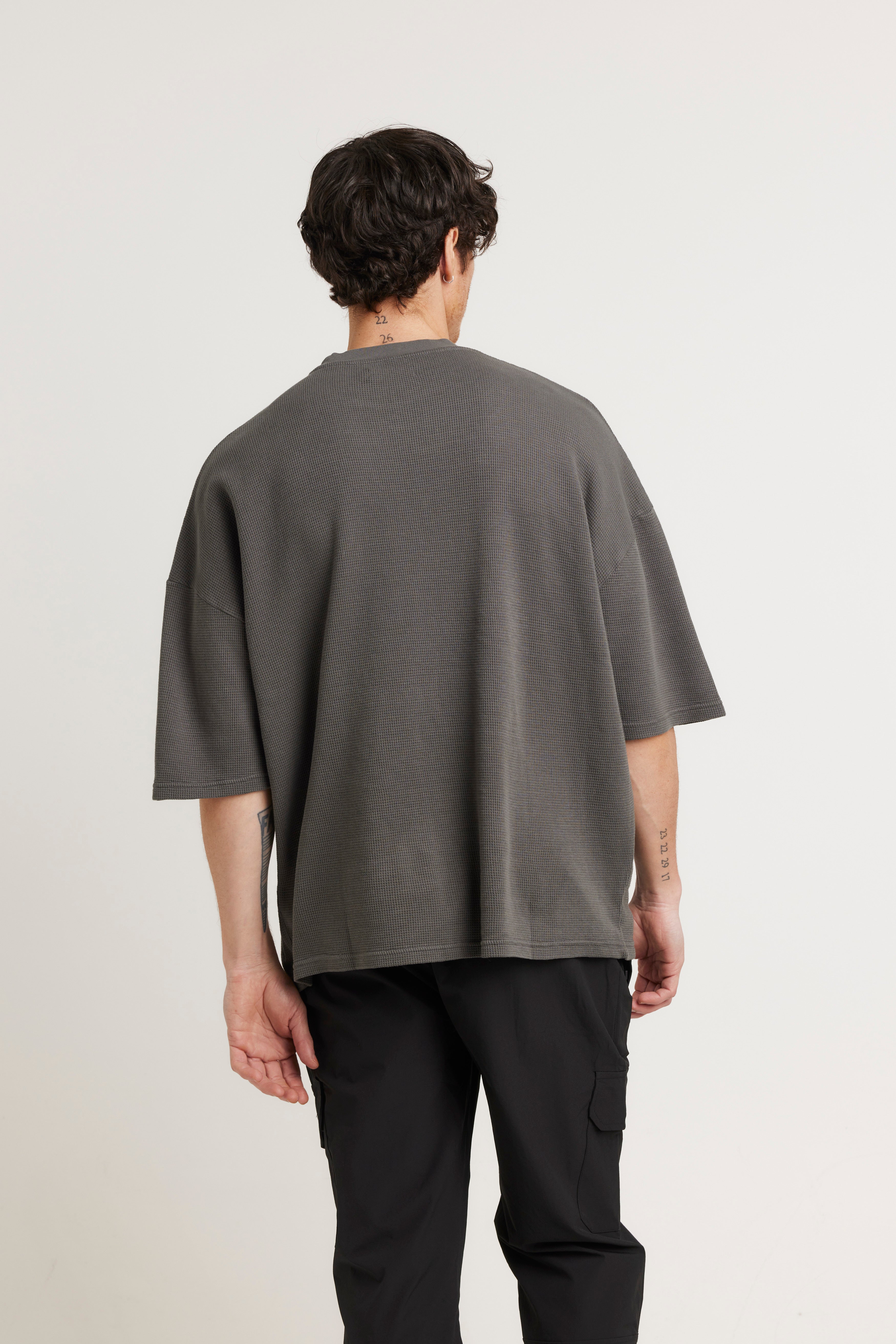 NTH Waffle Tee Charcoal