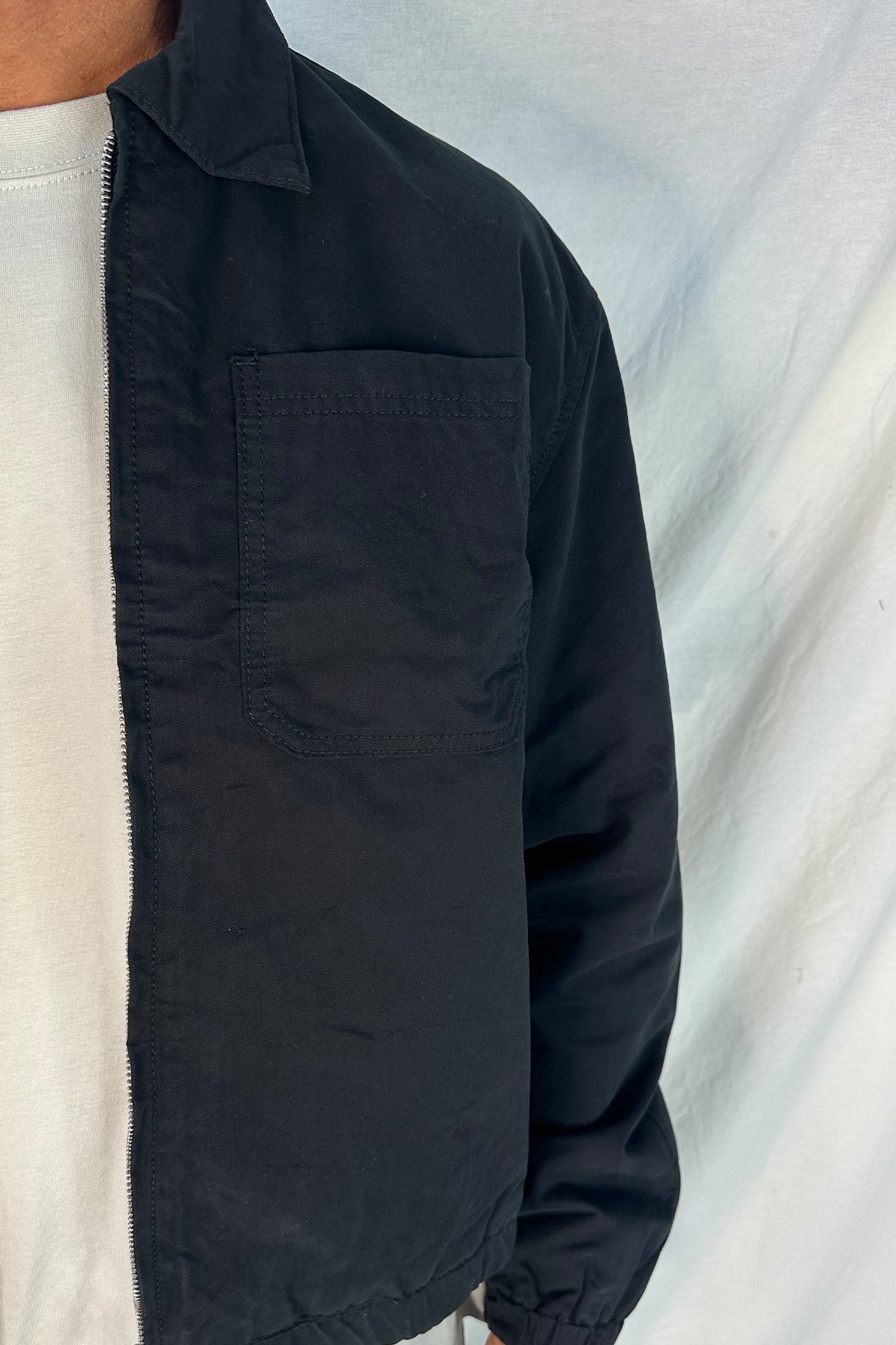 Charlie Soft Cotton Bomber Black
