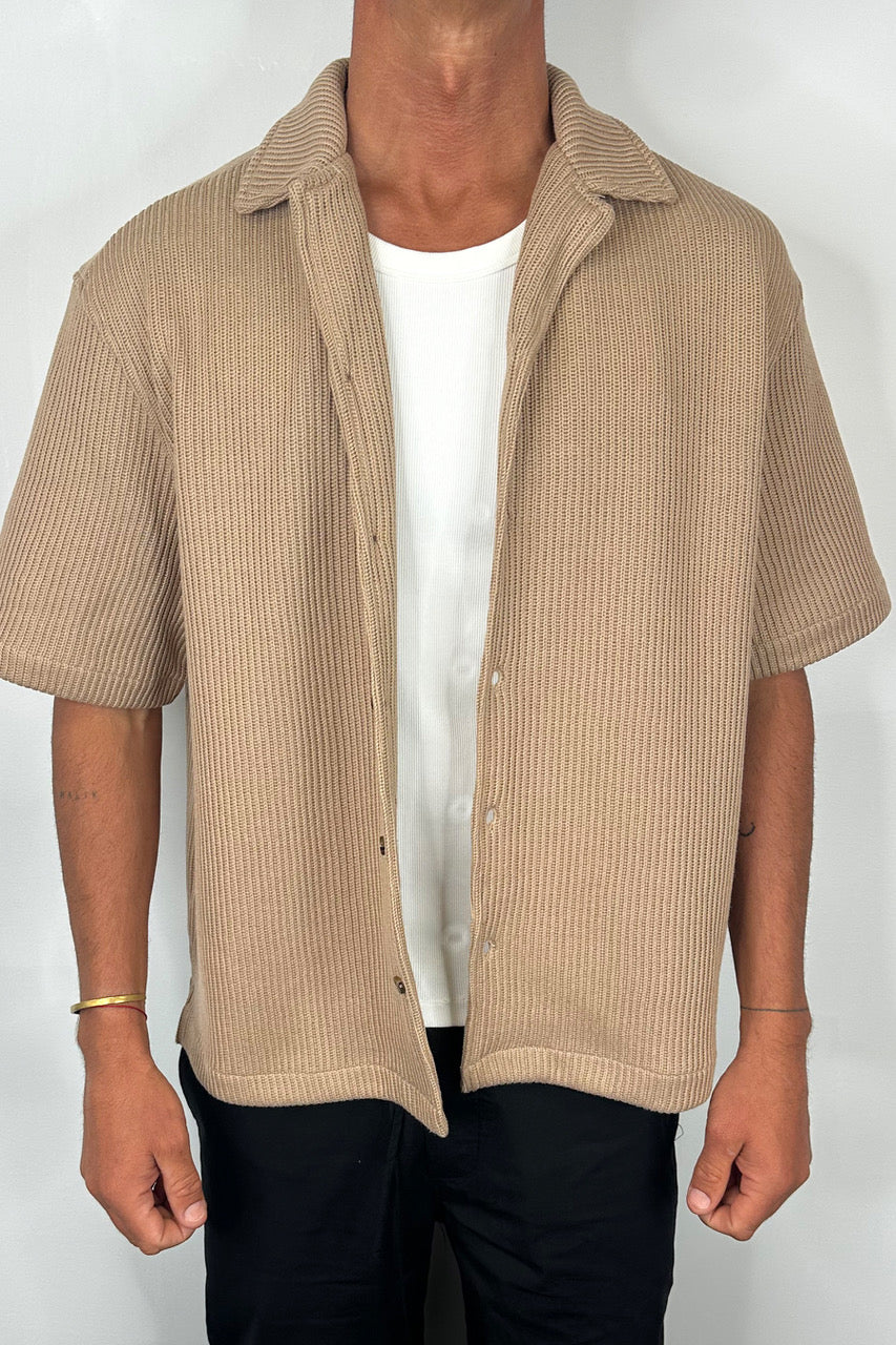 Chad Knitted Shirt Mocha