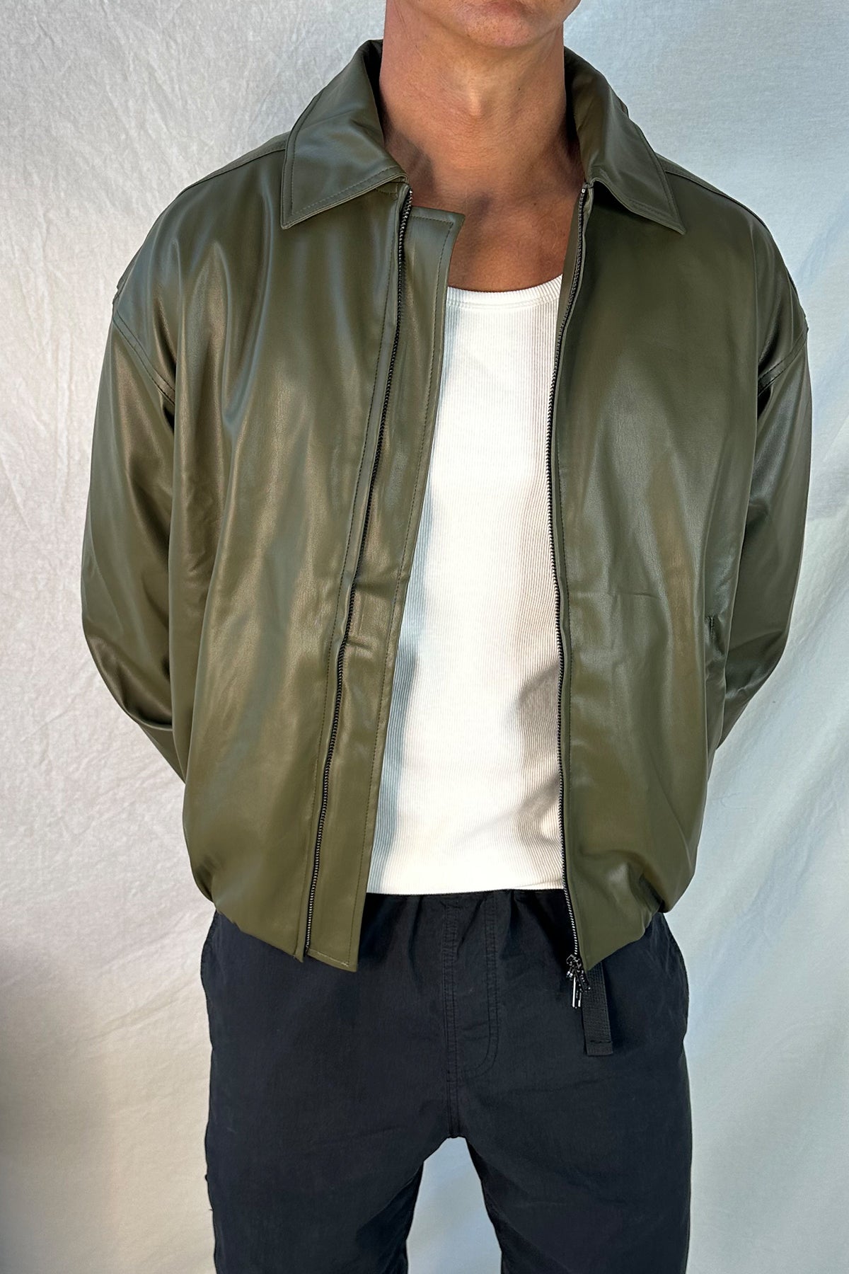 NTH Coated Bomber Jacket Army - FINAL SALE