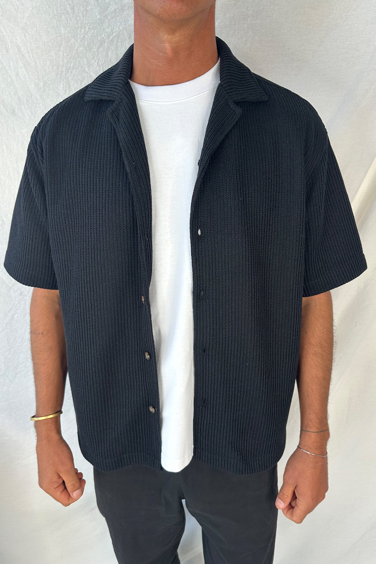 Chad Knitted Shirt Black