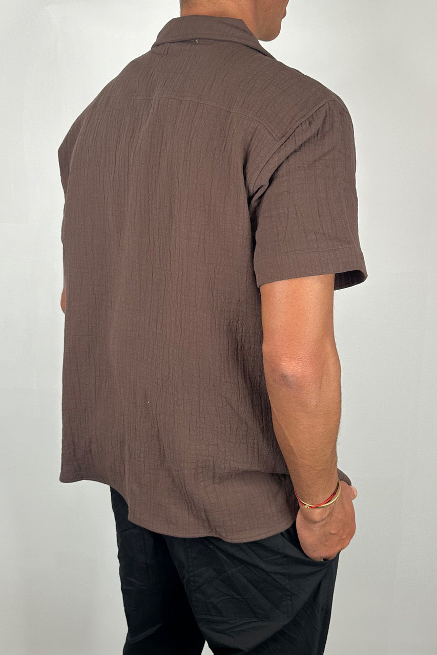 Soft Textured Shirt Choc