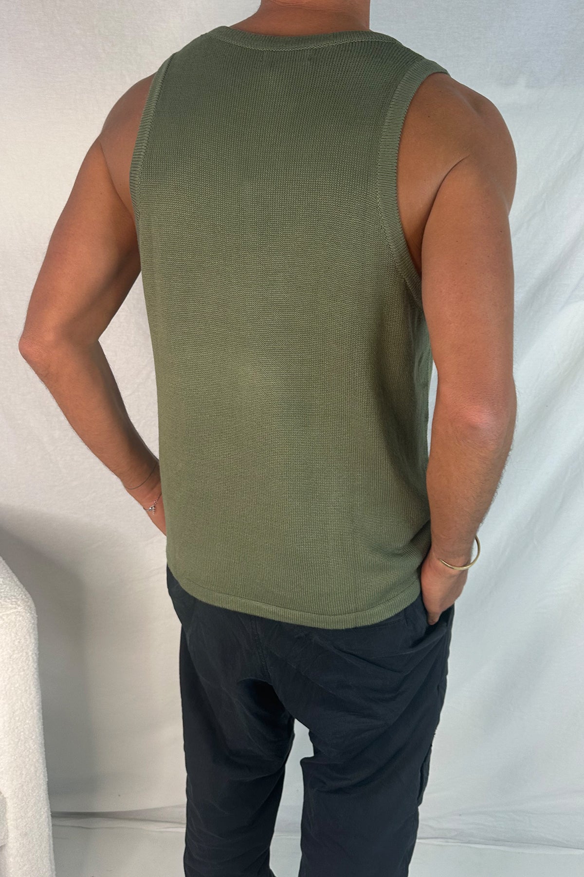 Deran Knitted Tank Khaki