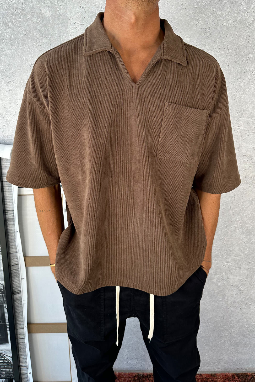 Neil Soft Cord Polo Choc