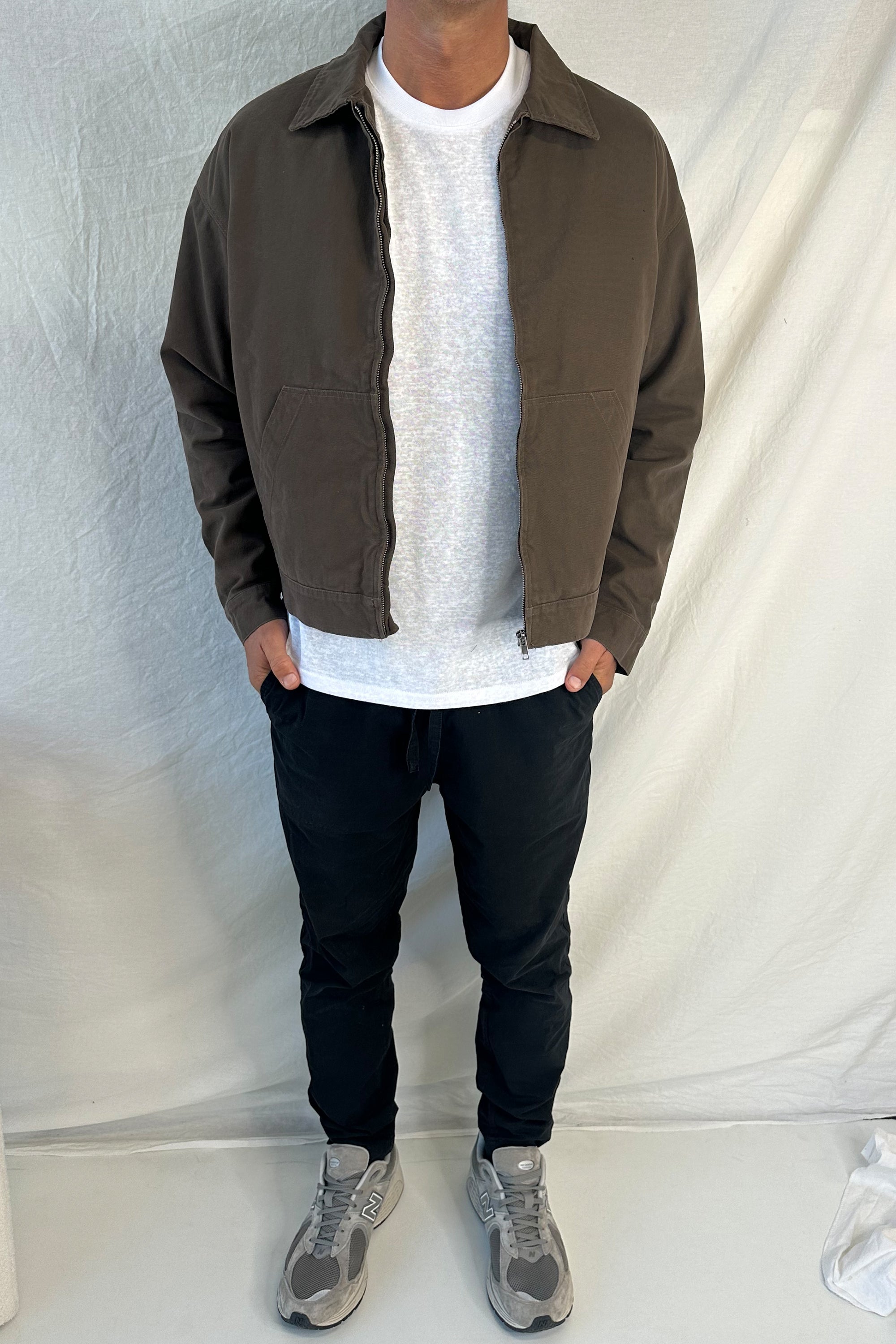 Collar Lined Jacket Dark Brown