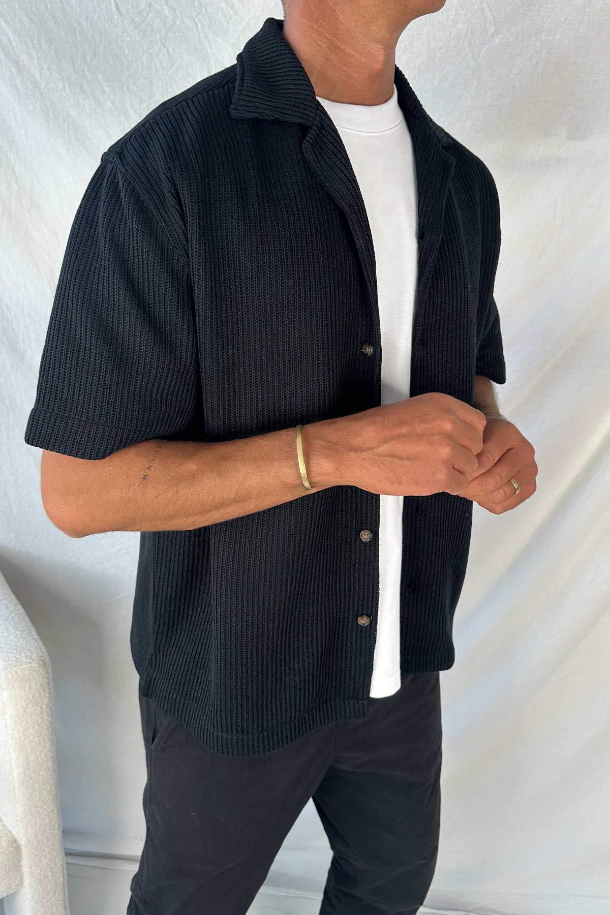 Chad Knitted Shirt Black