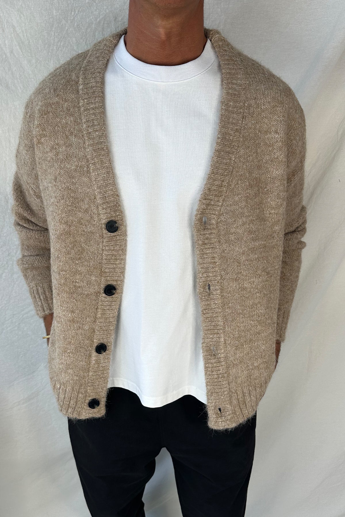 Knitted Oversize Cardigan Camel