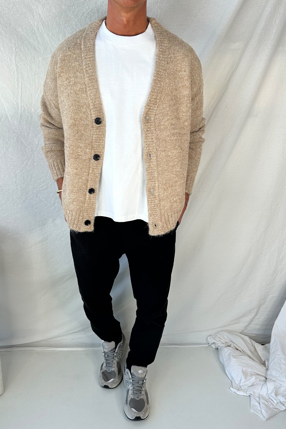 Knitted Oversize Cardigan Camel