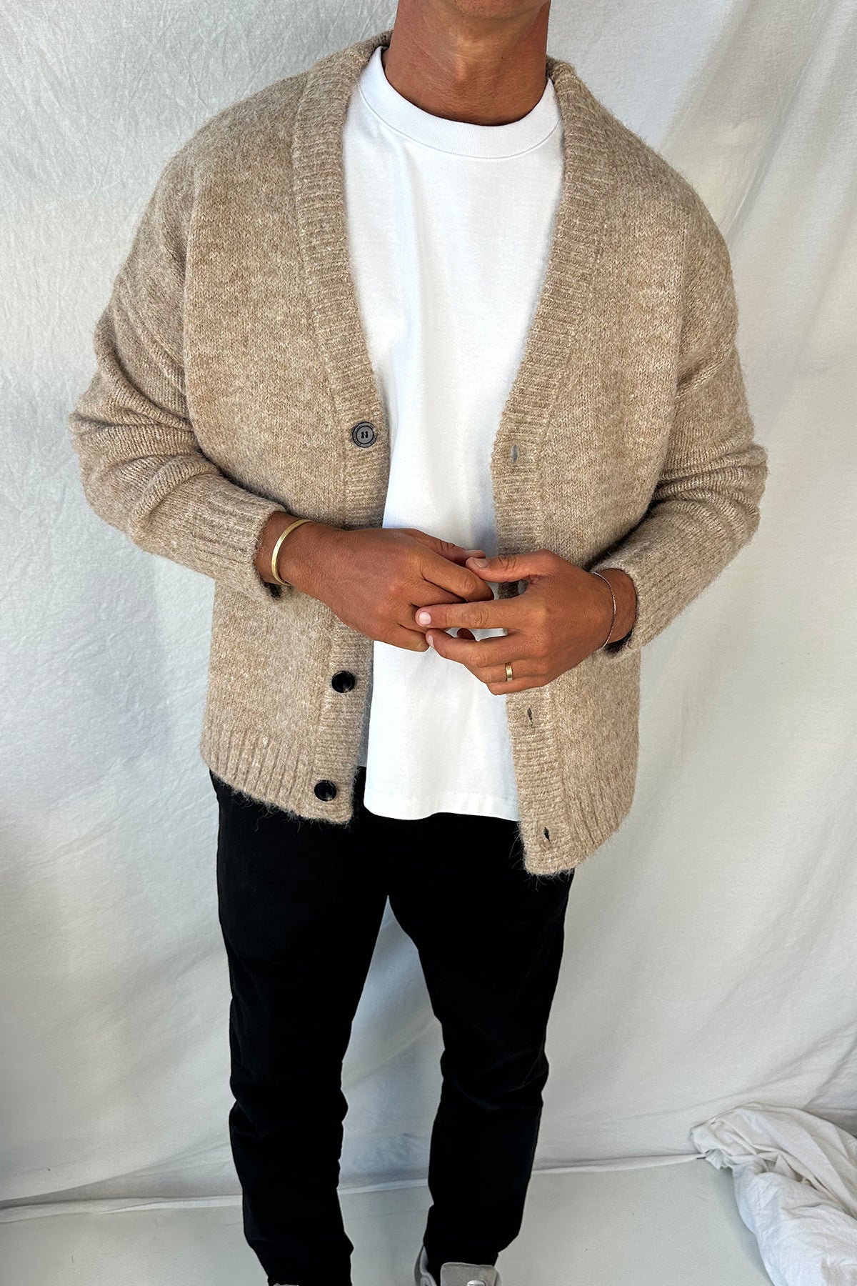 Knitted Oversize Cardigan Camel